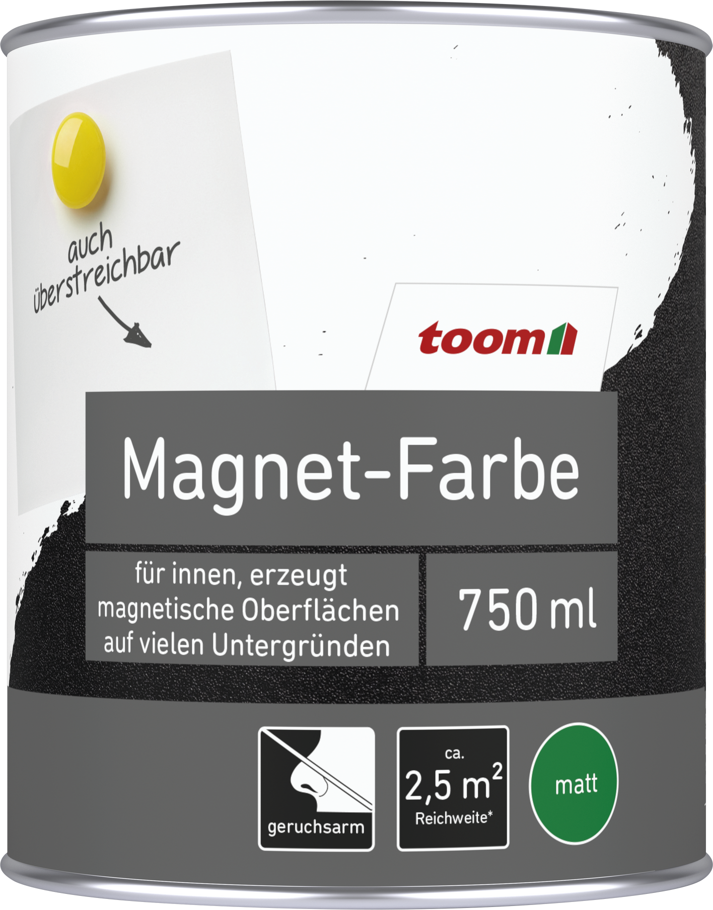 Thumbnail - toom Magnet-Lack grau matt 750 ml