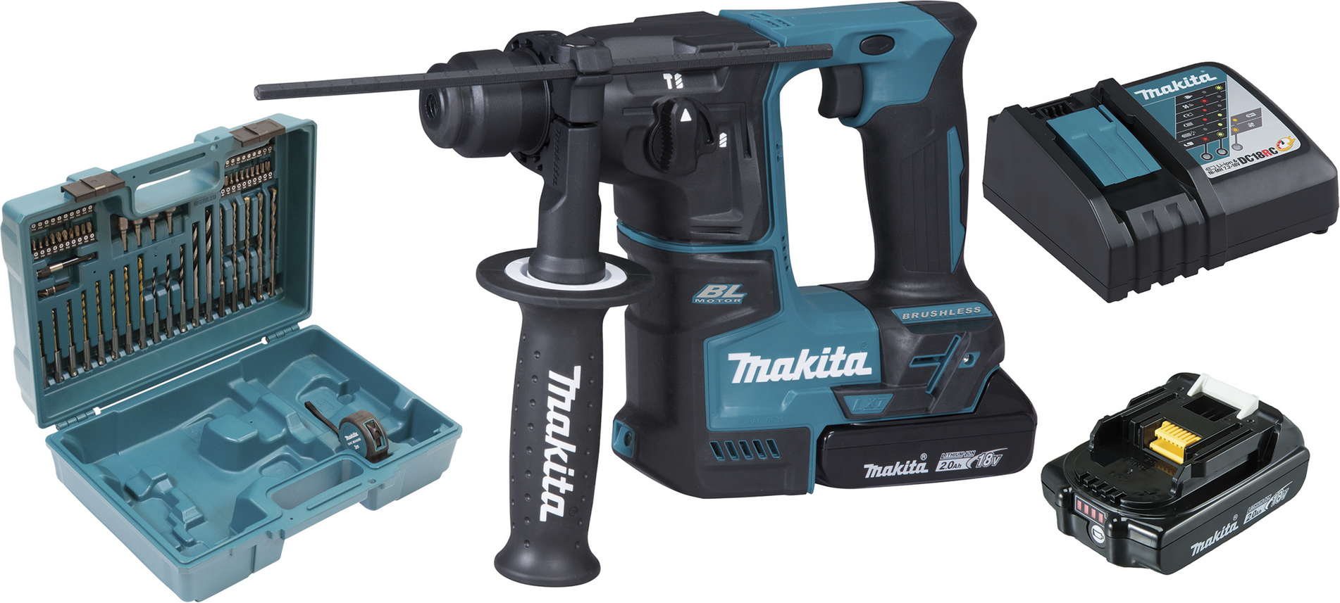 Makita Akku-Bohrhammer 'DHR171' 2 x 2,0 Ah