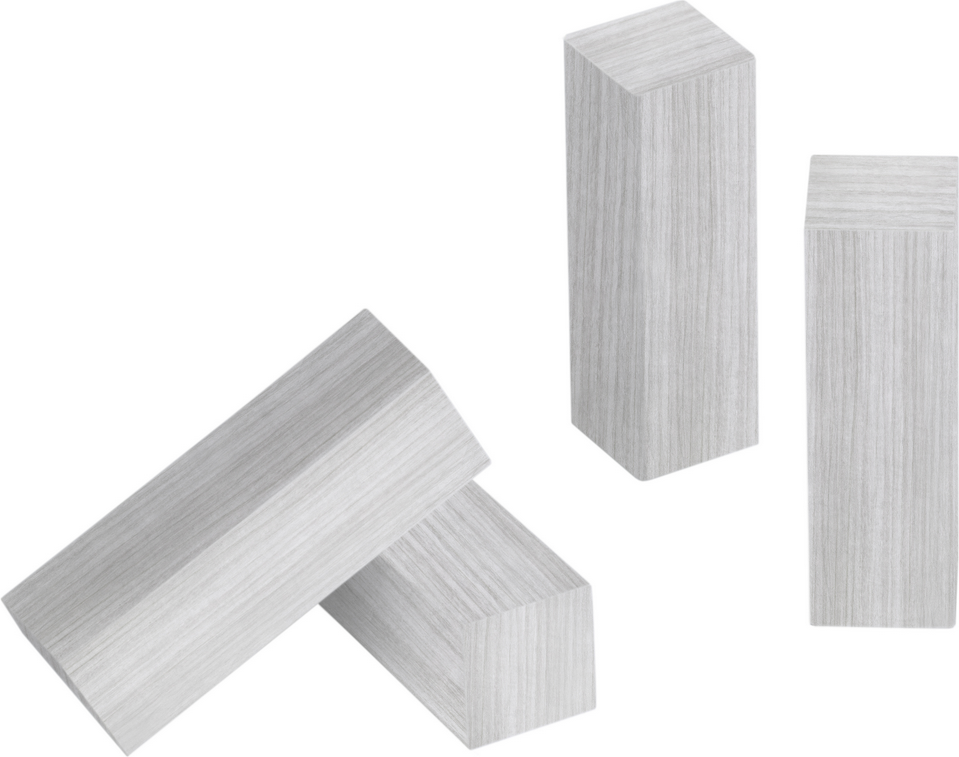 Kosche Eckholz Pinie weiß 19 x 60 mm, 4 Stück