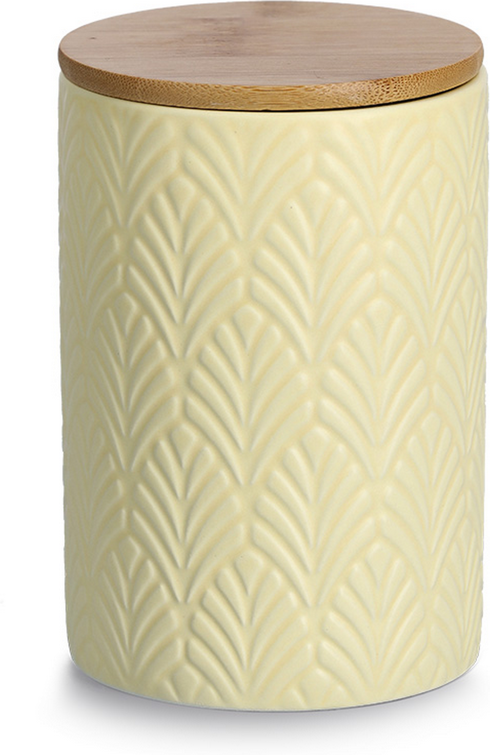 Zeller Vorratsdose gelb 720 ml mit Bambusdeckel