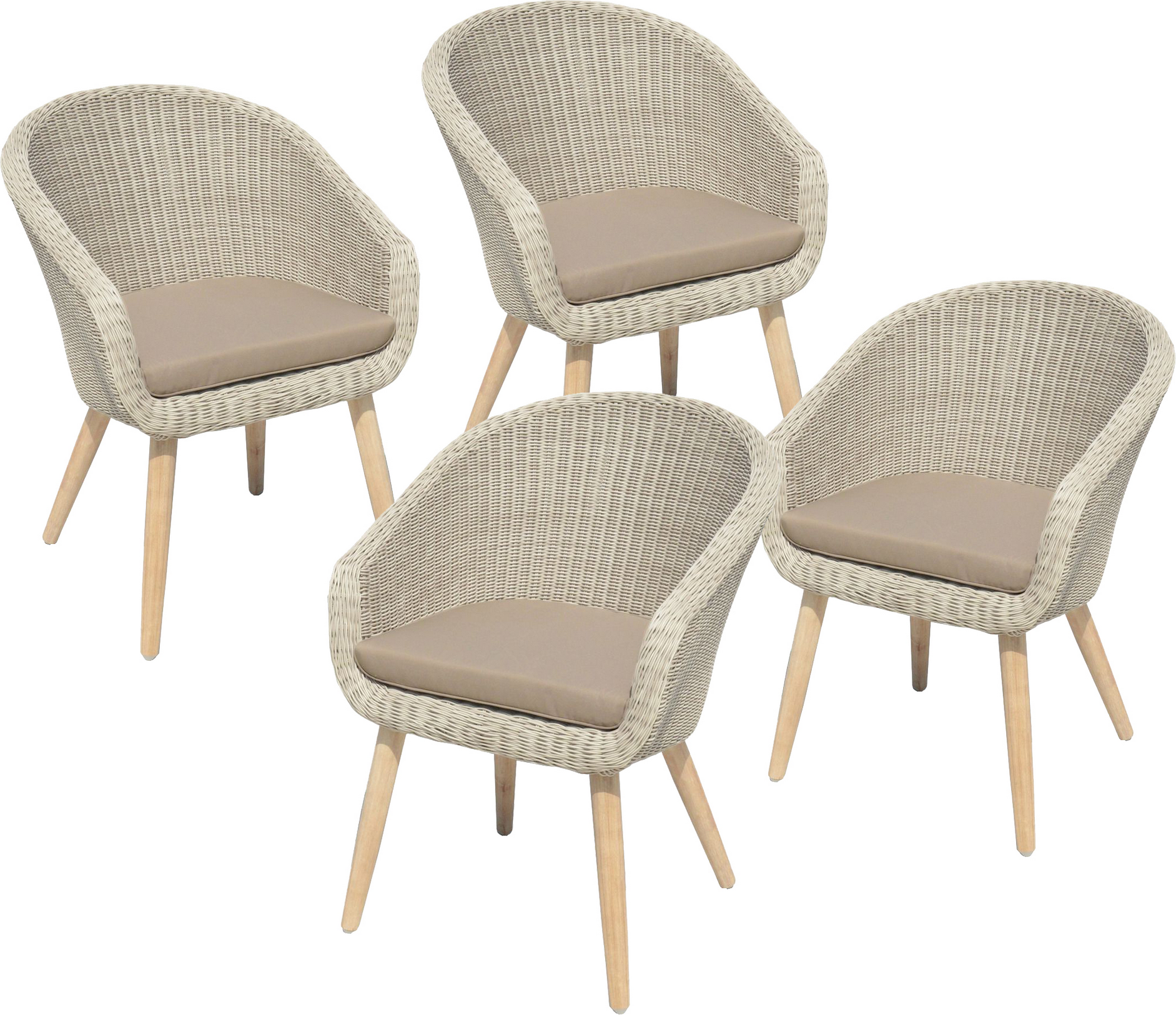 Garden Pleasure Gartenstuhl-Set 'Arvada' grau 2-teilig