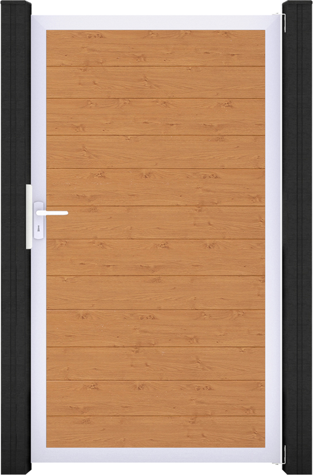 GroJa Einzeltor 'BasicLine' Universal DIN Eichefarben Braun/silber 100 x 180 cm