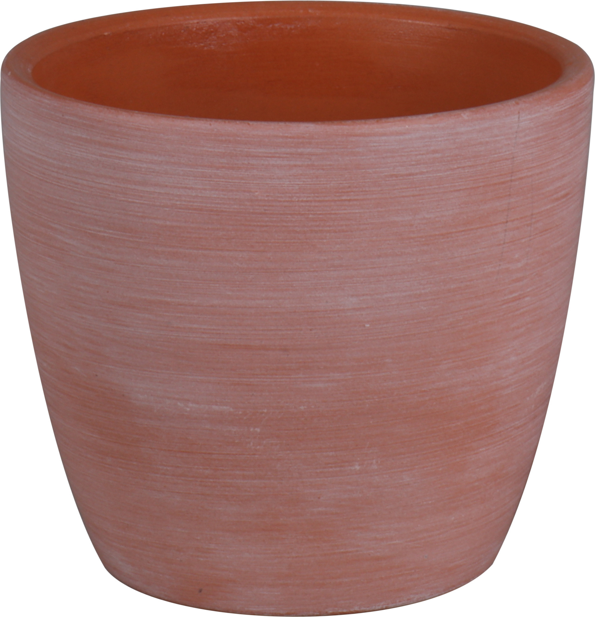 Übertopf Terrakotta rund ohne Ablauf wasserdicht Ø 8 x 7 cm