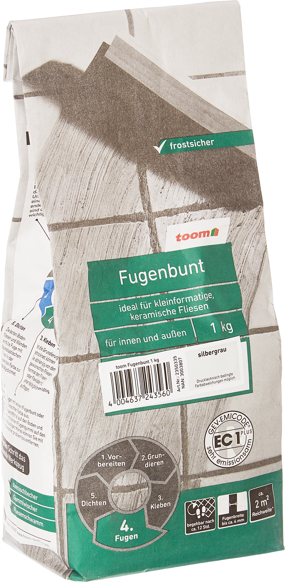 toom Fugenbunt silbergrau 1 kg