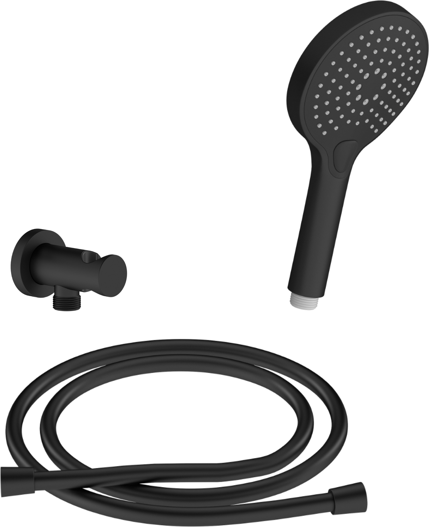 Chris Bergen Brausegarnitur-Set schwarz matt 160 cm