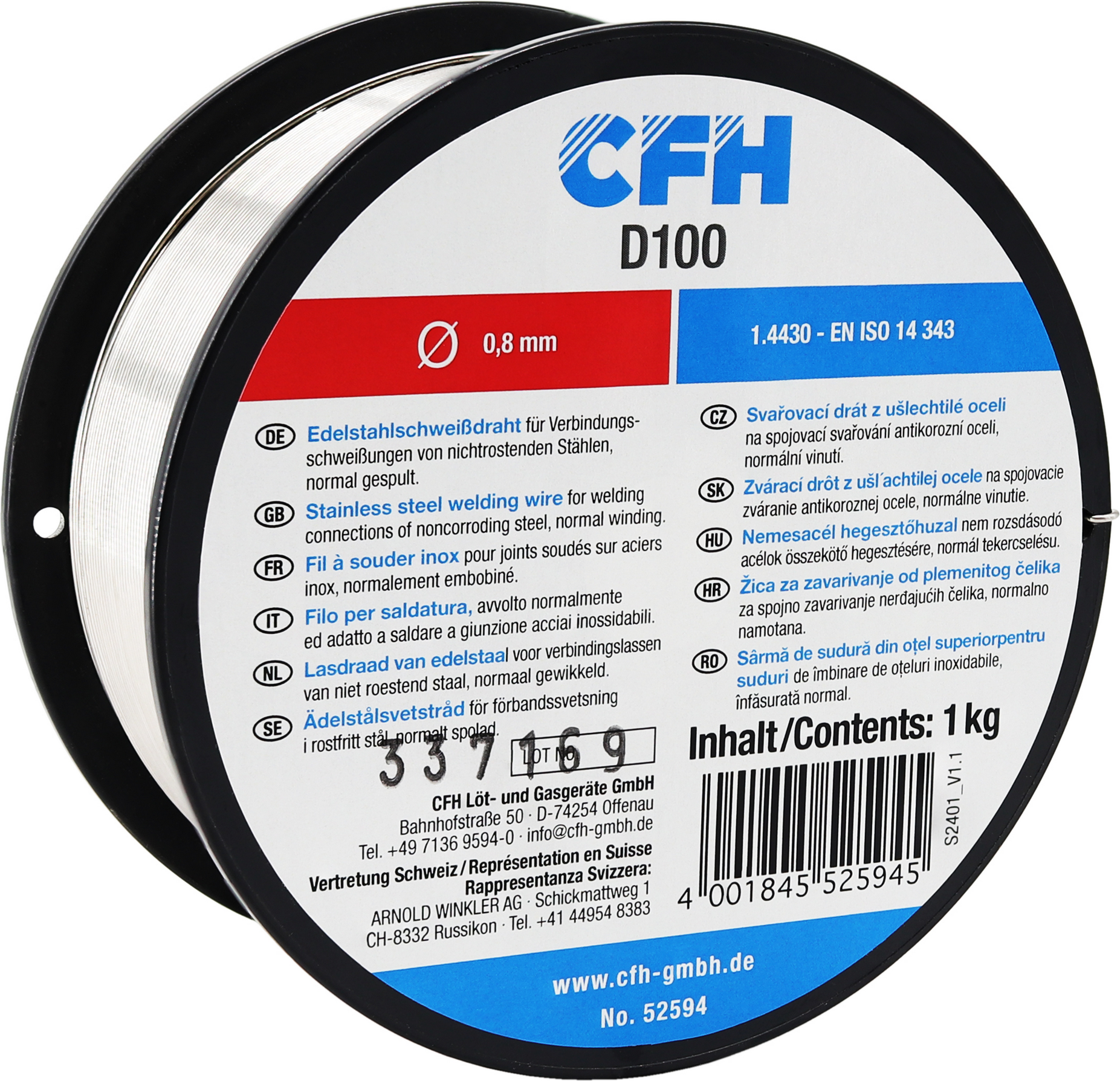 Universal-Edelstahlschweißdraht Ø 0,8 mm