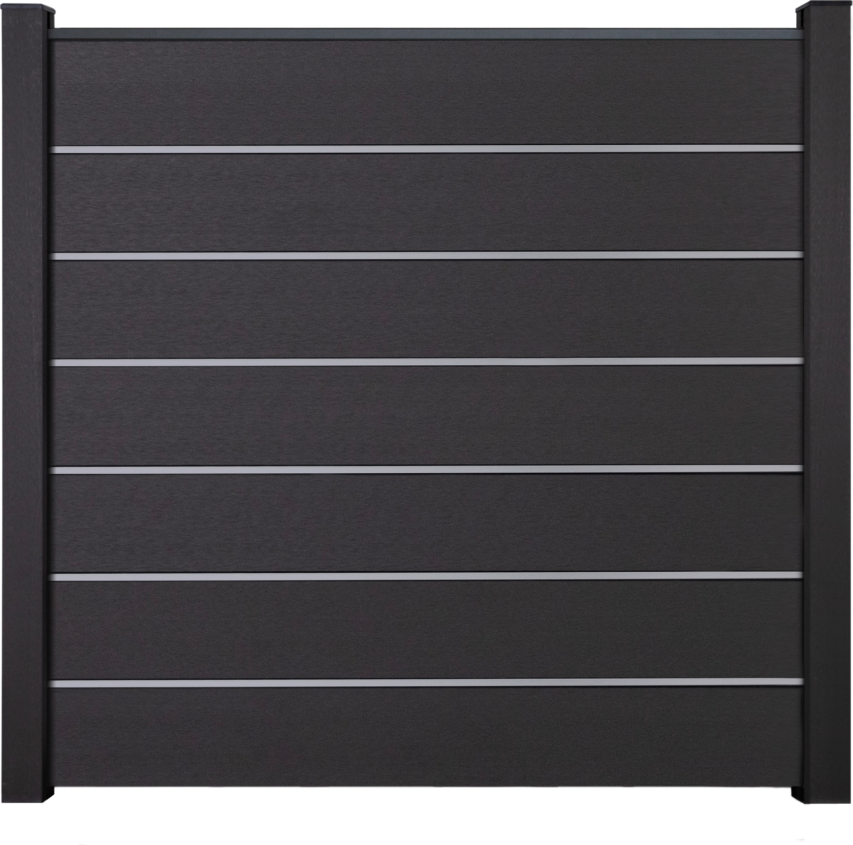 Thumbnail - GroJa Steckzaun 'Solid Grande Premium' BPC/Aluminium anthrazitgrau/silber 180 x 180 cm