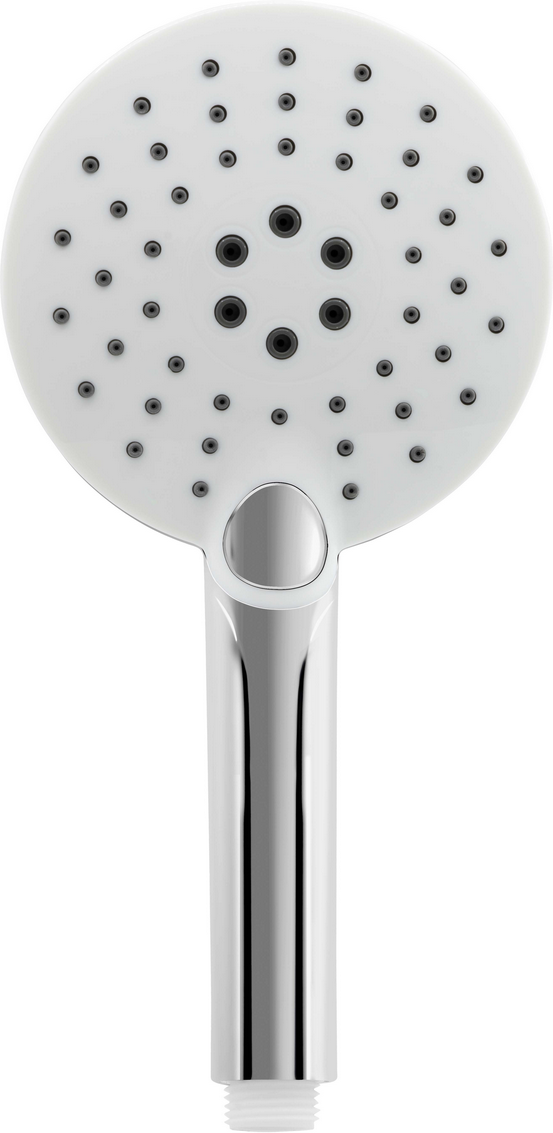 toom Handbrause 'Kapstadt' weiß und teilverchromt Ø 12 x 6 x 24 cm