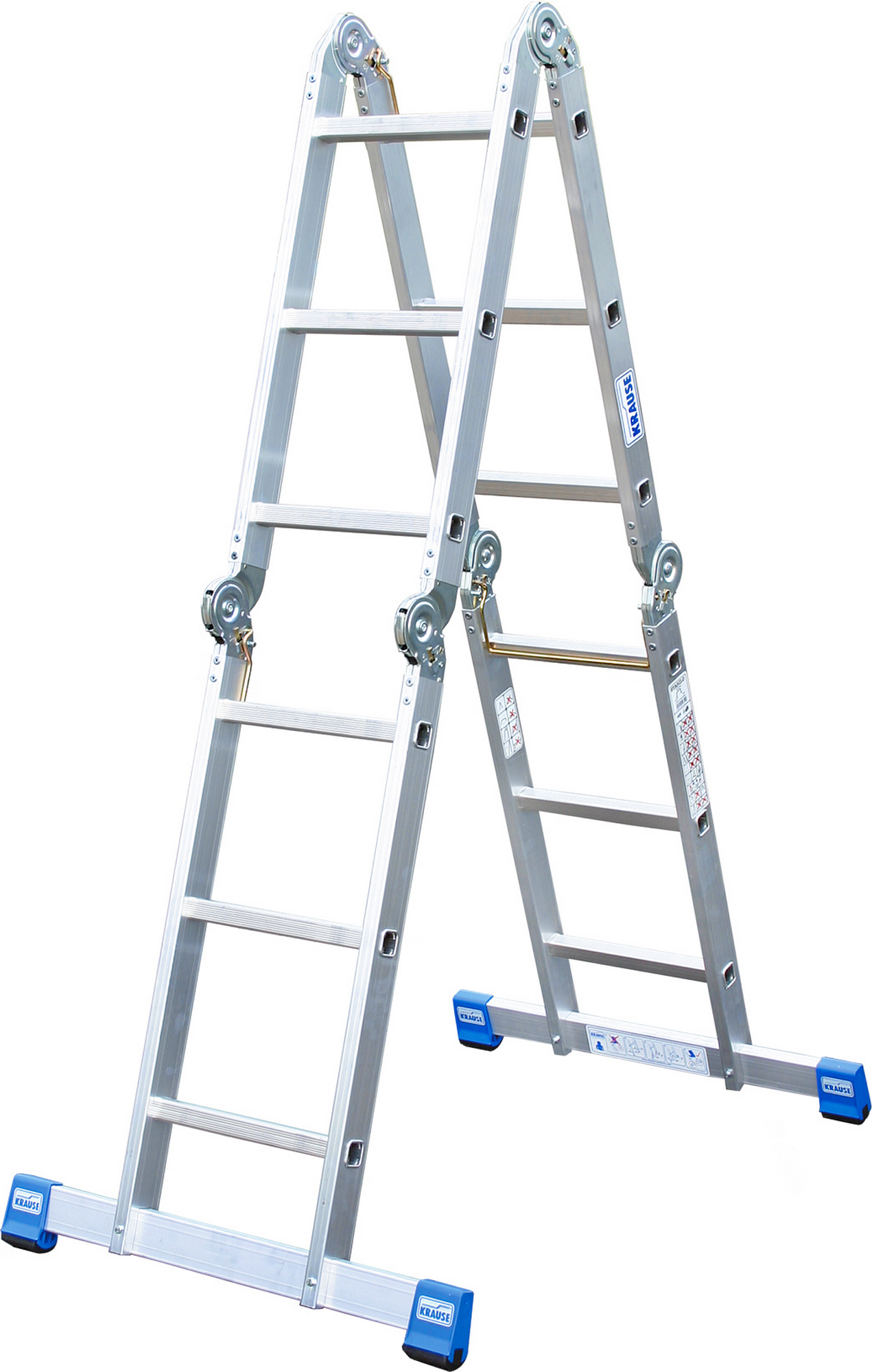 Krause Mehrzweckleiter 'Stabilo' 4 x 3 Sprossen, 3,55 m, inkl. Plattform-Set