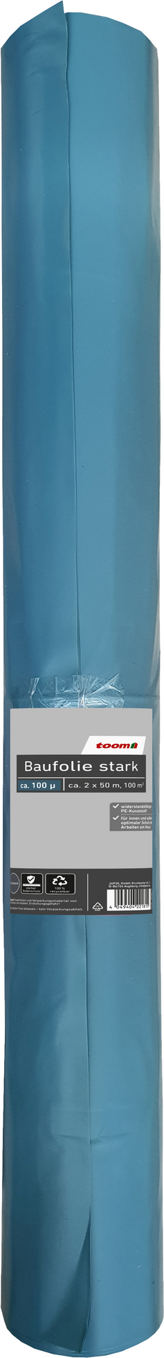 Thumbnail - toom Baufolie 'Extrastark' Polyethylen 100 g/m² 2 x 50 m
