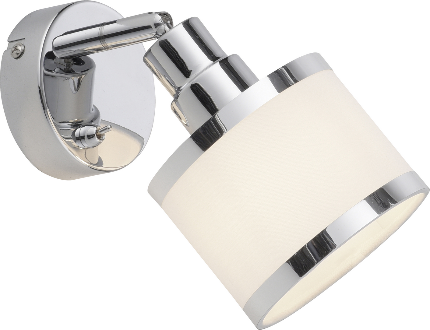 Just Light Wand- und Deckenleuchte 'Accor' chromfarben/weiß 17 x 17 x 20 cm