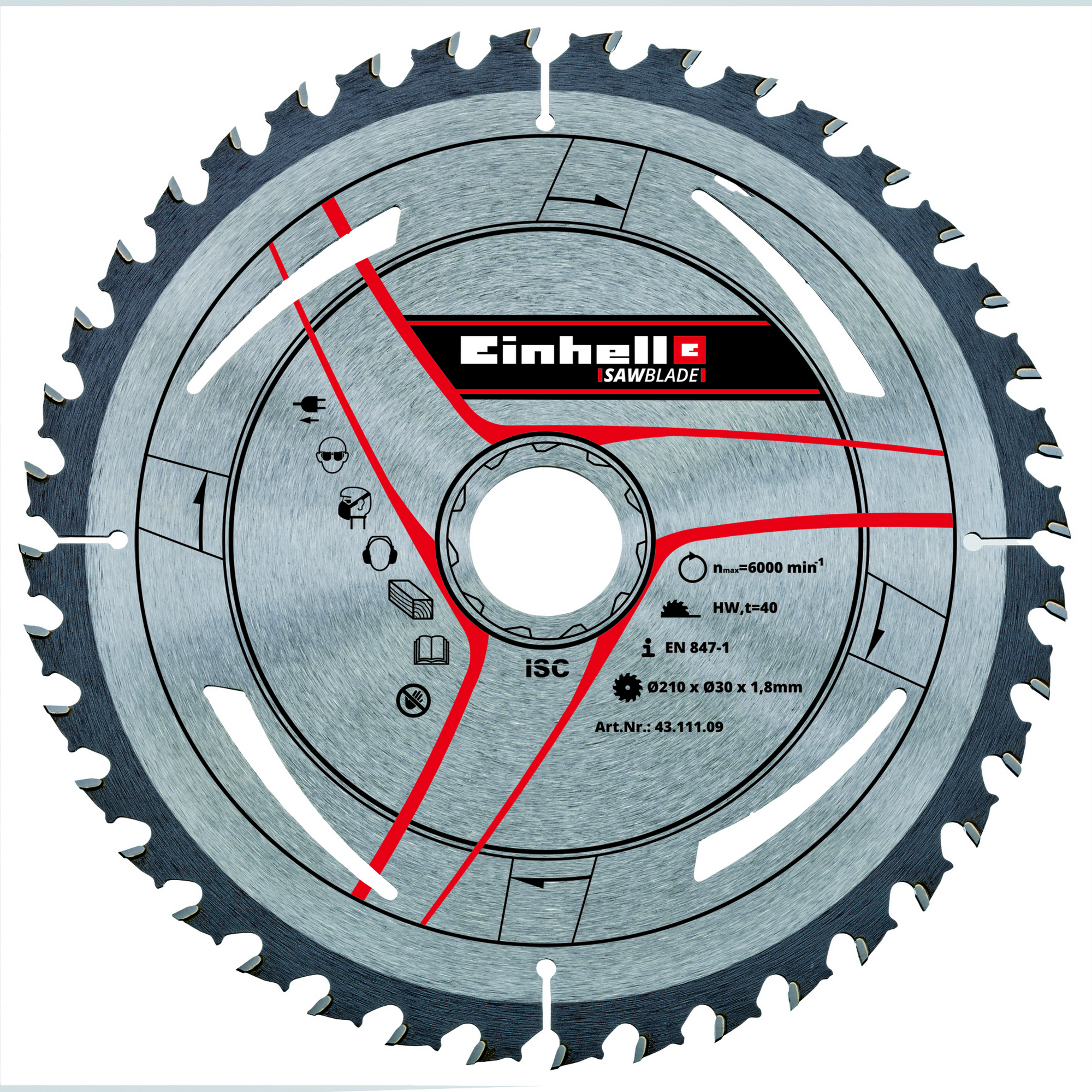 Thumbnail - Einhell Hartmetall-Dünnschnittblatt 210 x 30 x 18 mm 40Z