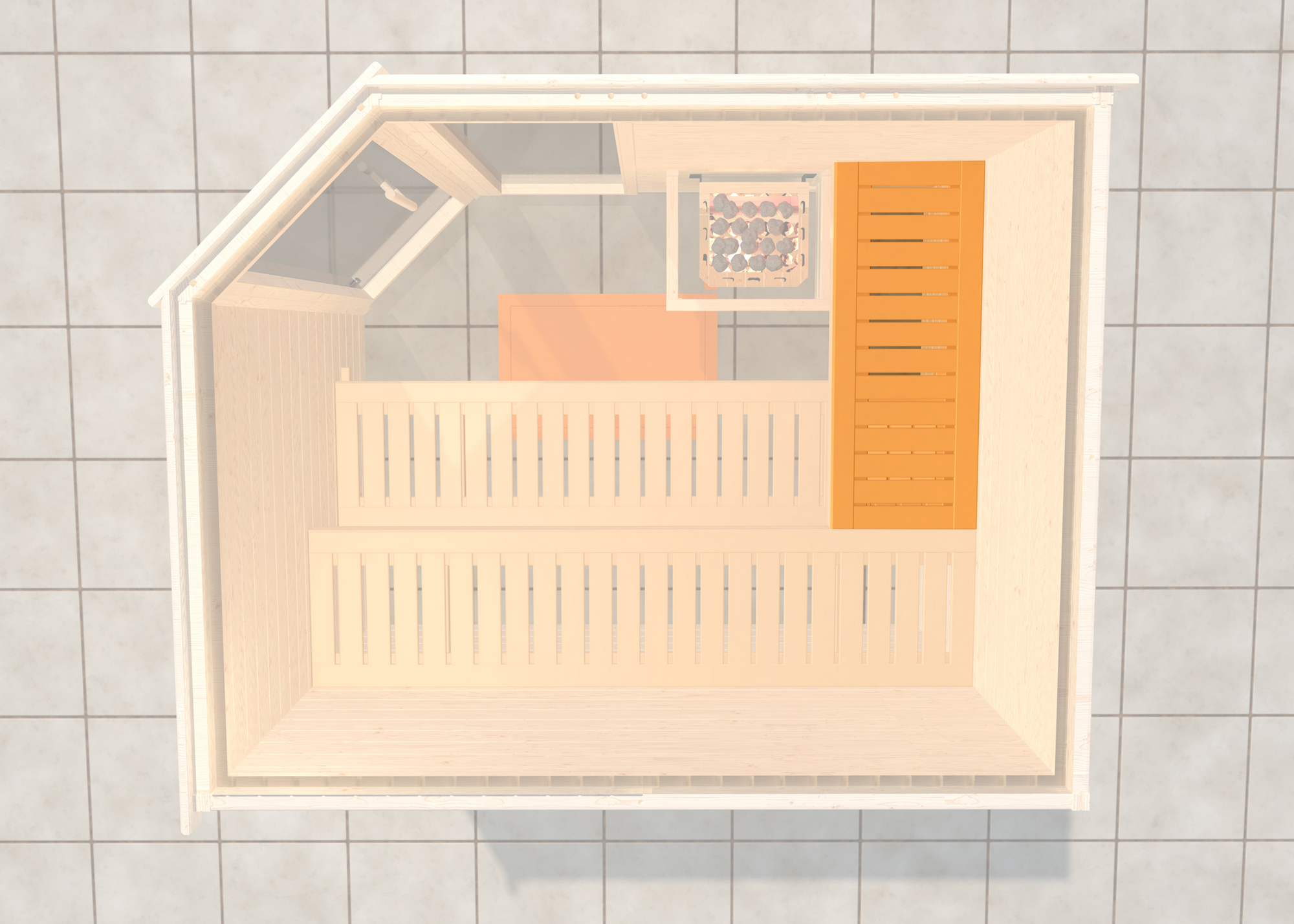 Weka Sauna-Querliege 107 x 50 cm