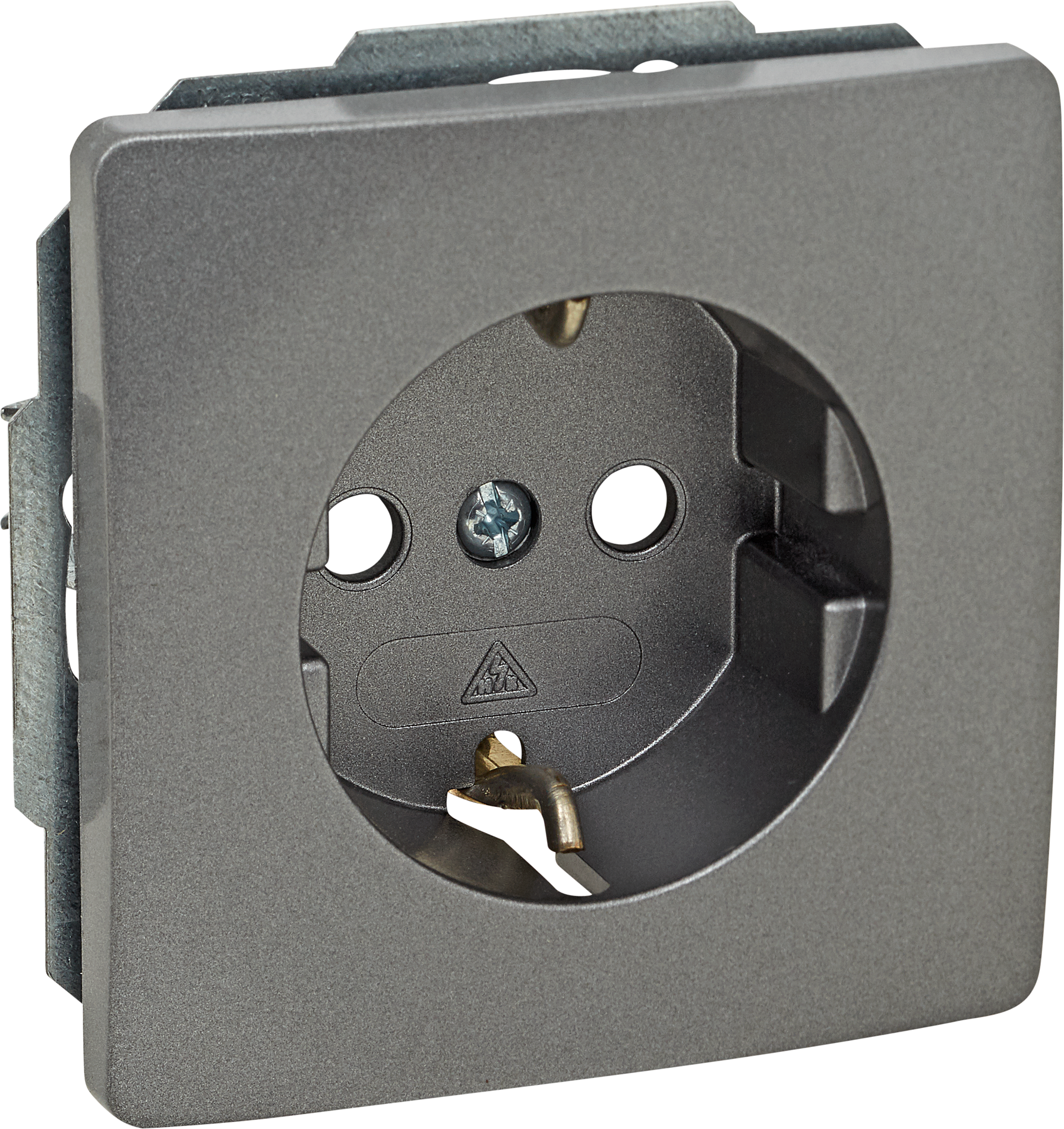 Kopp Schukosteckdose 'Venedig' 1-fach platinfarben