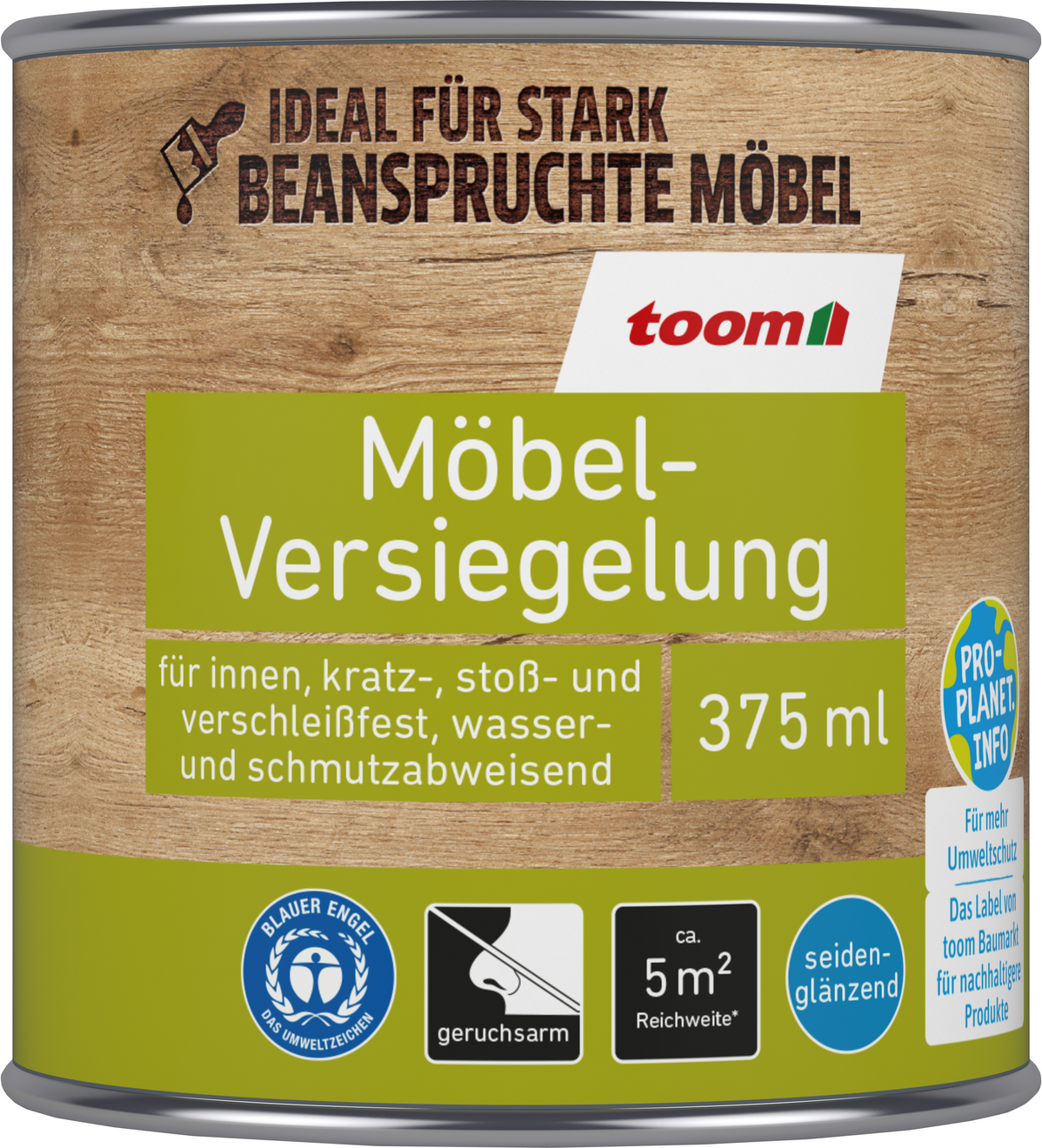 toom Möbel-Versiegelung teakfarben 375 ml