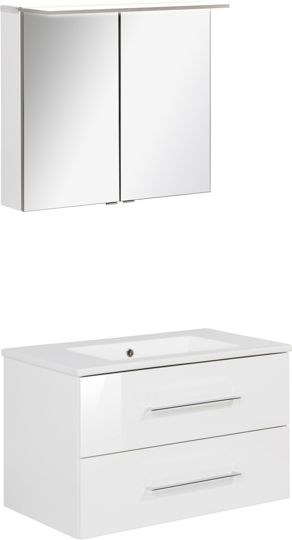 Fackelmann Badmöbelset 'B.perfekt' weiß 3-teilig