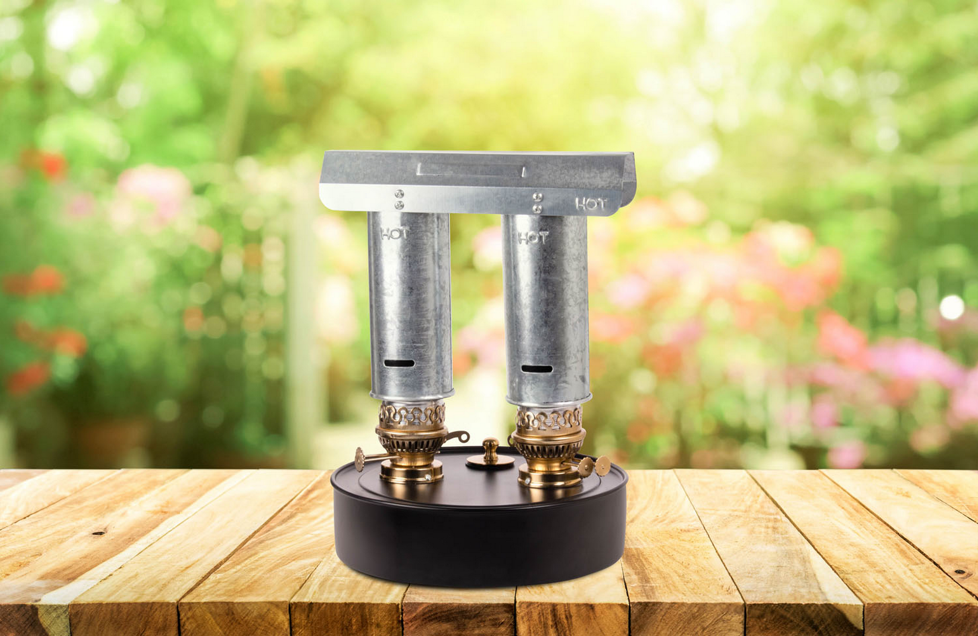 Pergart Paraffinheizung 'LIT Fire' edelstahlfarben für Gewächshäuser