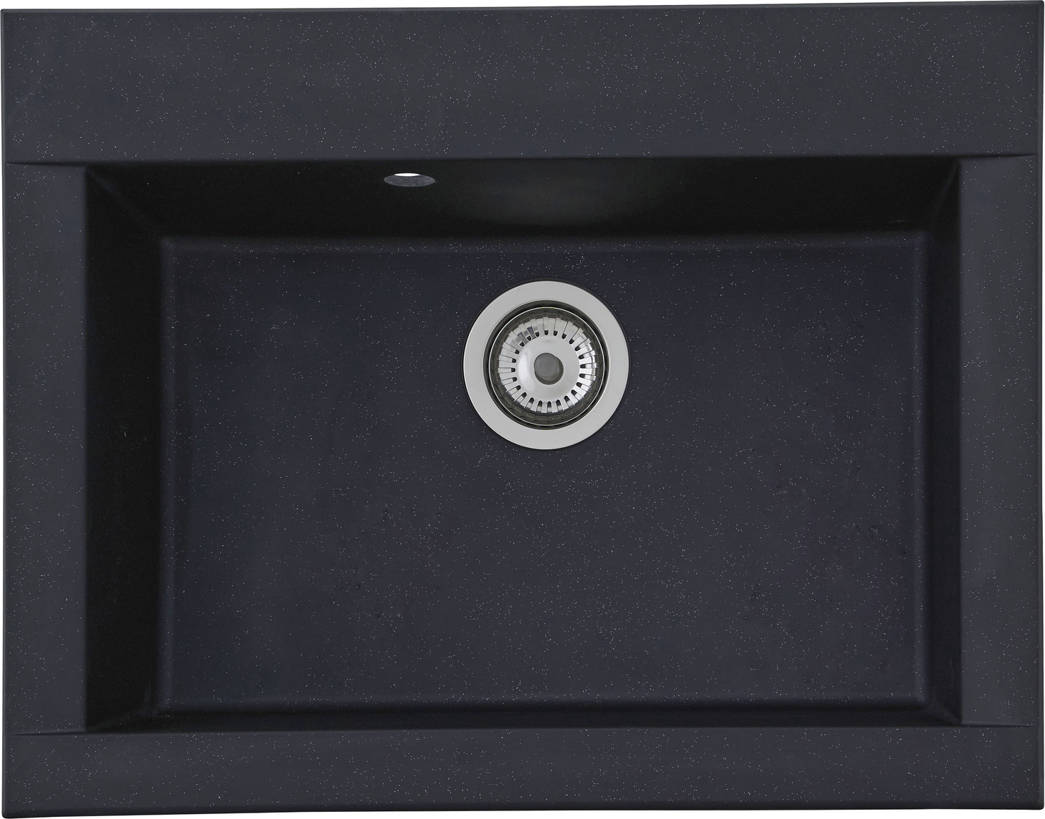 Respekta Einbauspüle 'Ohio' Mineralite schwarz 66 x 50 cm
