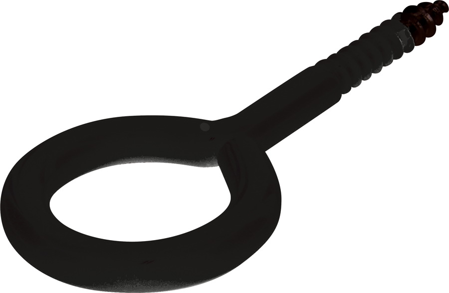 Ringschrauben schwarz 25 x 10 x 3,3 mm 4 Stück