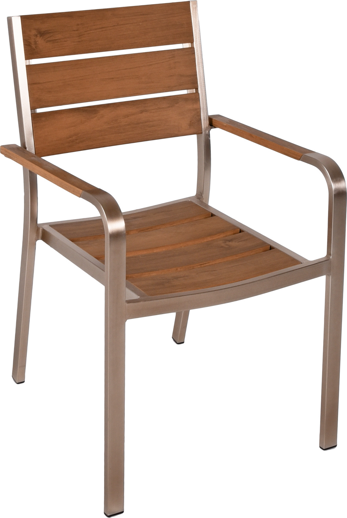 Garden Pleasure Stapelstuhl 'Florence' champagner/teakfarben 55 x 85 x 60 cm 2er-Set