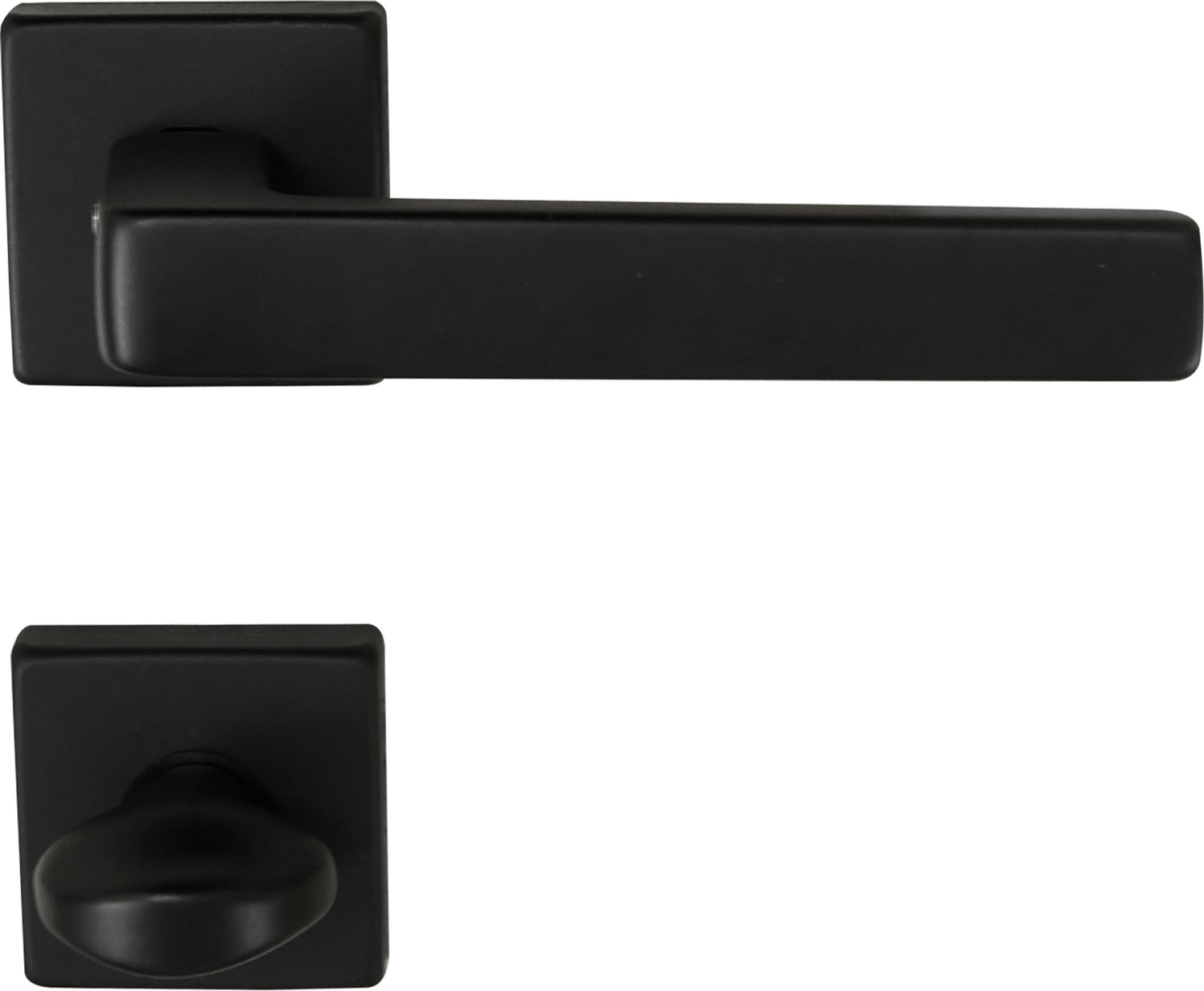 Thumbnail - Alpertec Rosettengarnitur 'Miami Alu' beschichtet, schwarz, Rosette 52x52mm