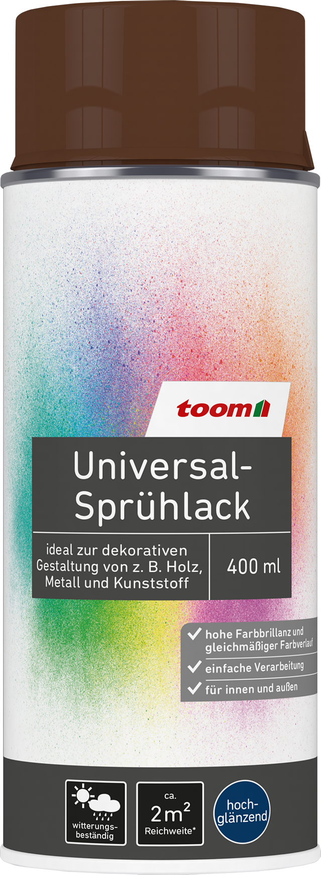 toom Universal-Sprühlack haselnussfarben glänzend 400 ml