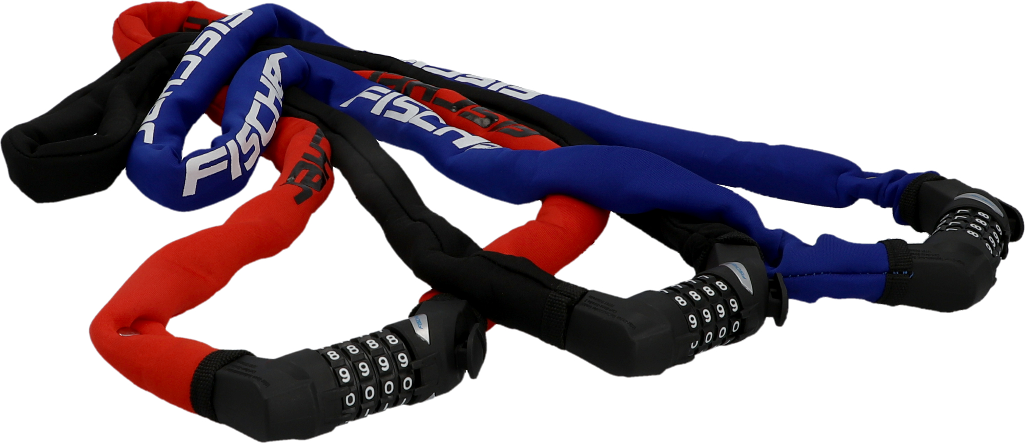 Fischer Fahrrad Zahlen-Kettenschloss 130 cm, 3 Farben sortiert