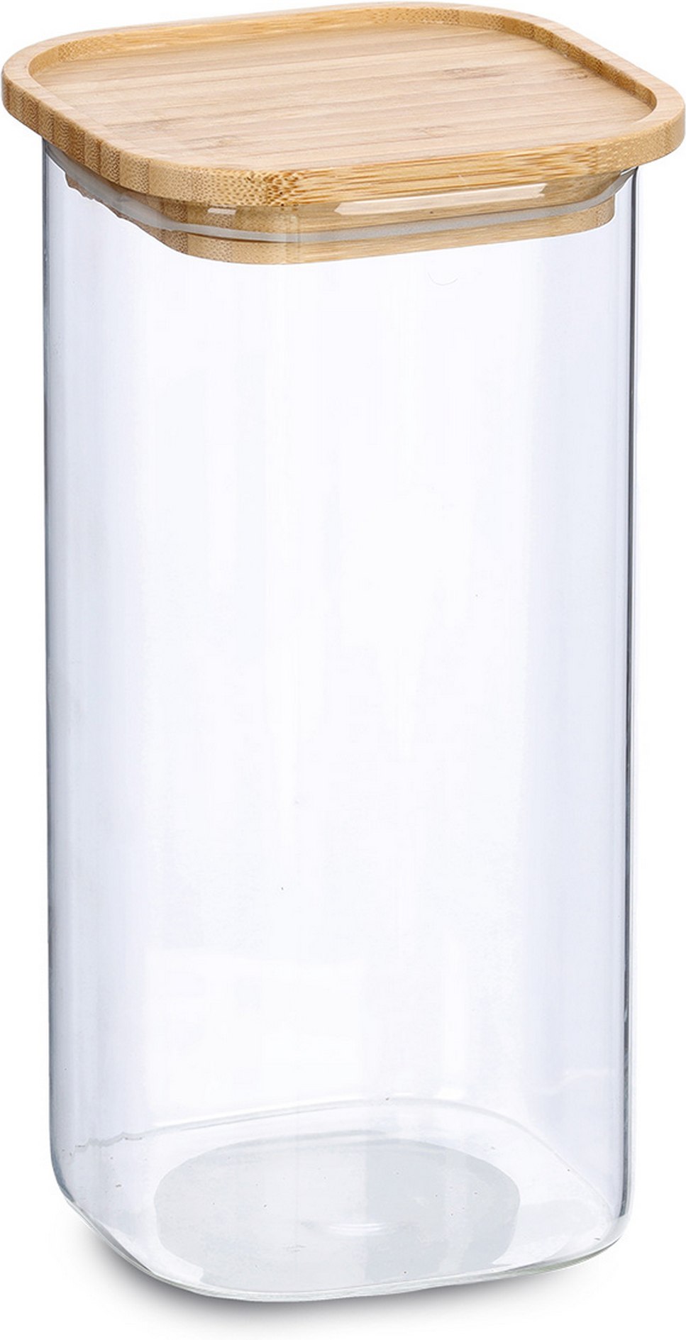 Zeller Vorratsglas transparent 1, 57 l mit Bambusdeckel