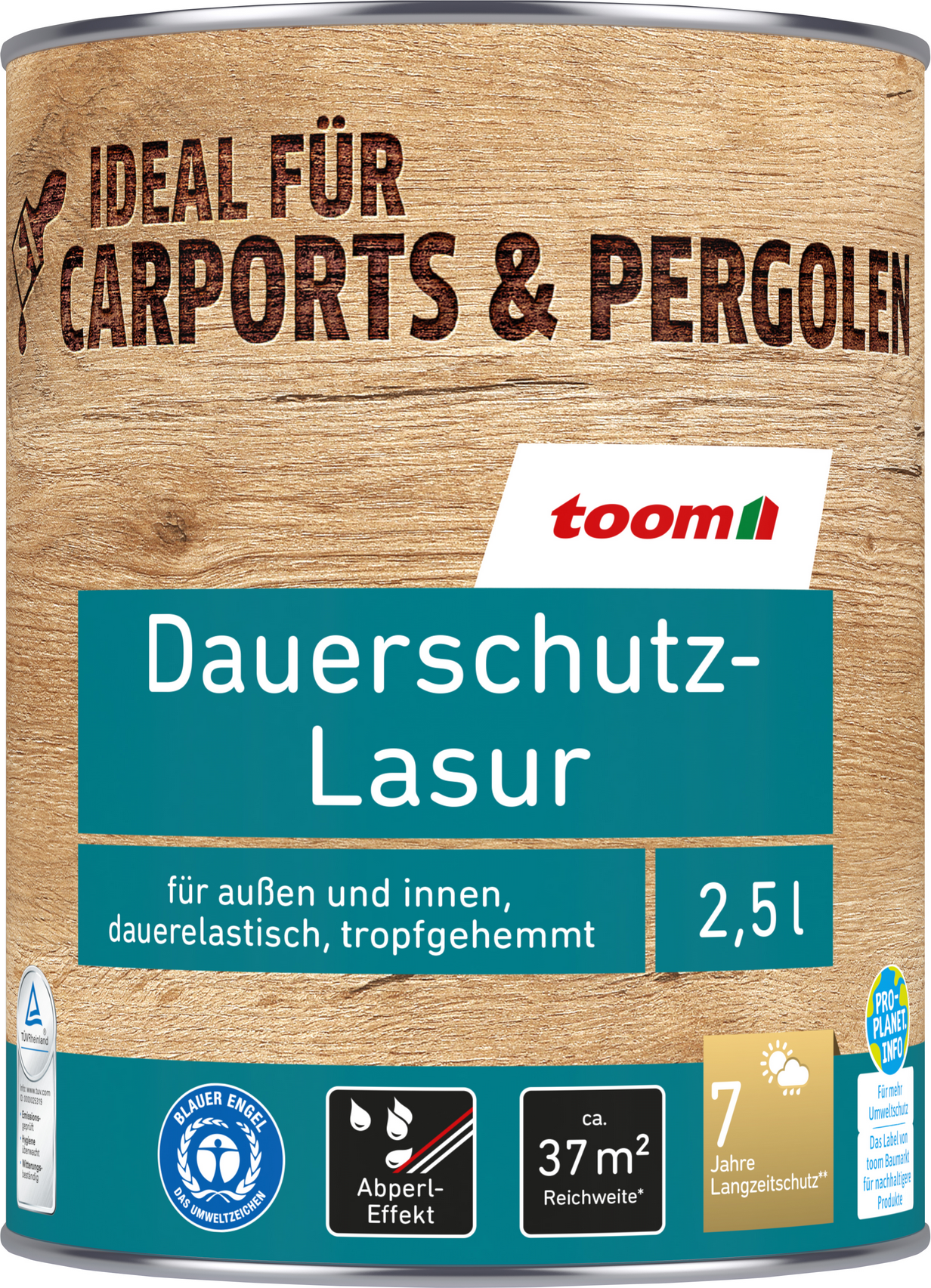 toom Dauerschutzlasur kastanienfarben 2,5 l
