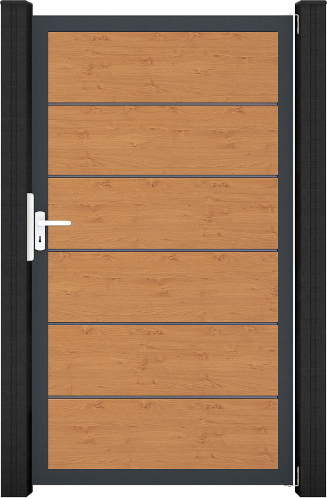 GroJa Einzeltor 'BasicLine Premium' Universal DIN Eichefarben Braun 100 x 180 cm