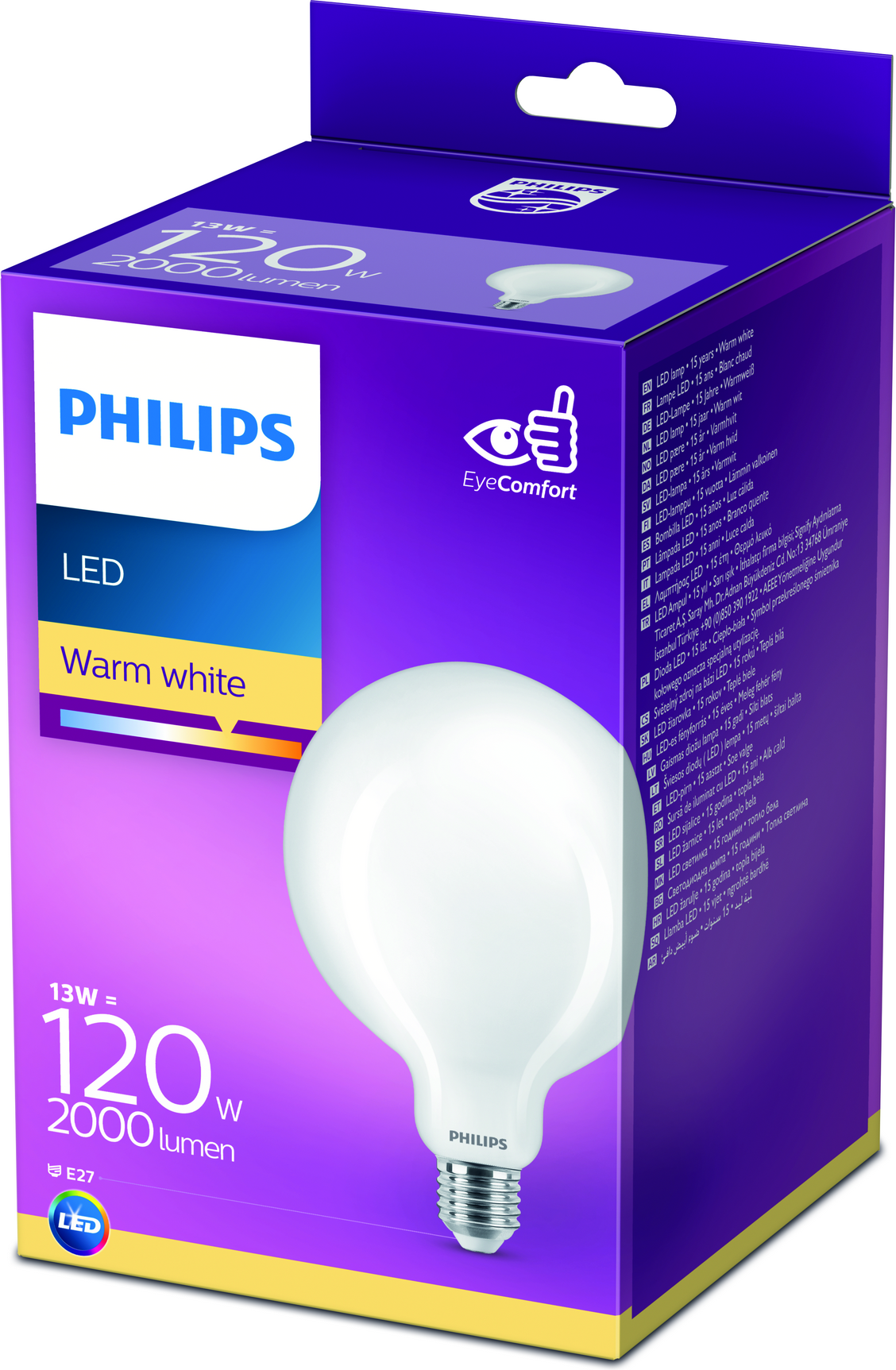 Thumbnail - Philips LED Globe 13 W E27 warmweiß matt 2000 lm