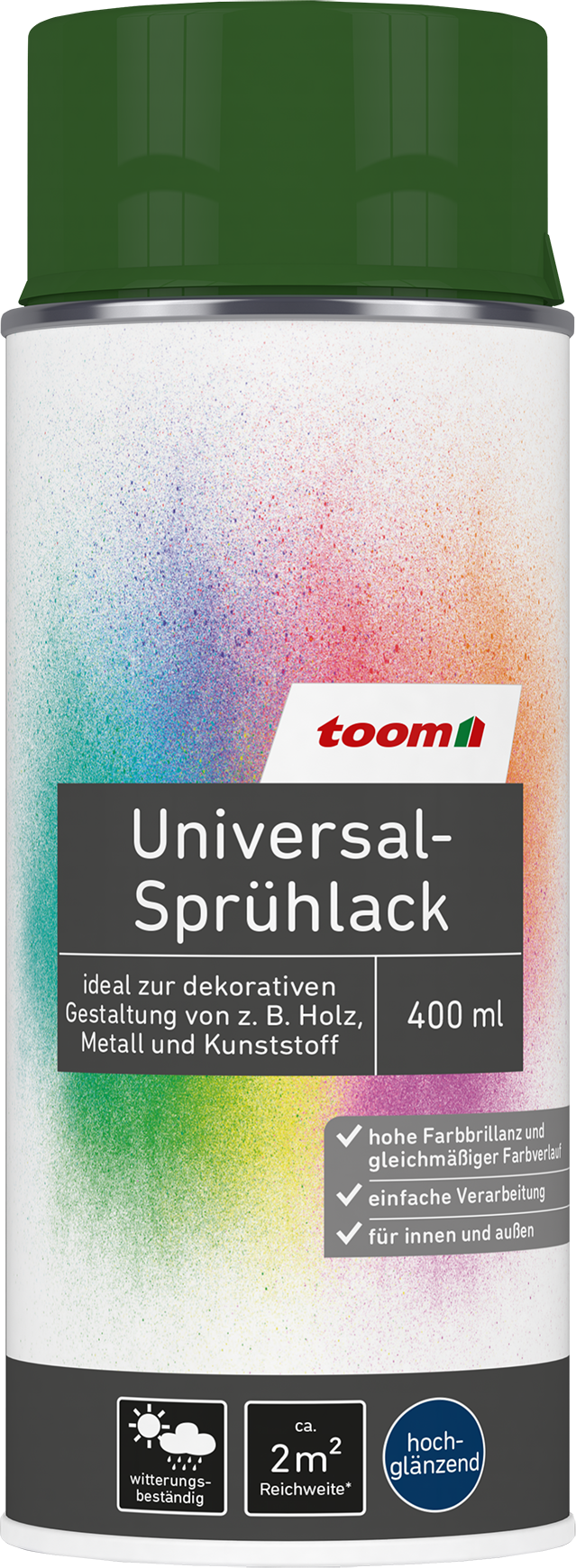Thumbnail - toom Universal-Sprühlack 'Blätterwald' laubgrün glänzend 400 ml