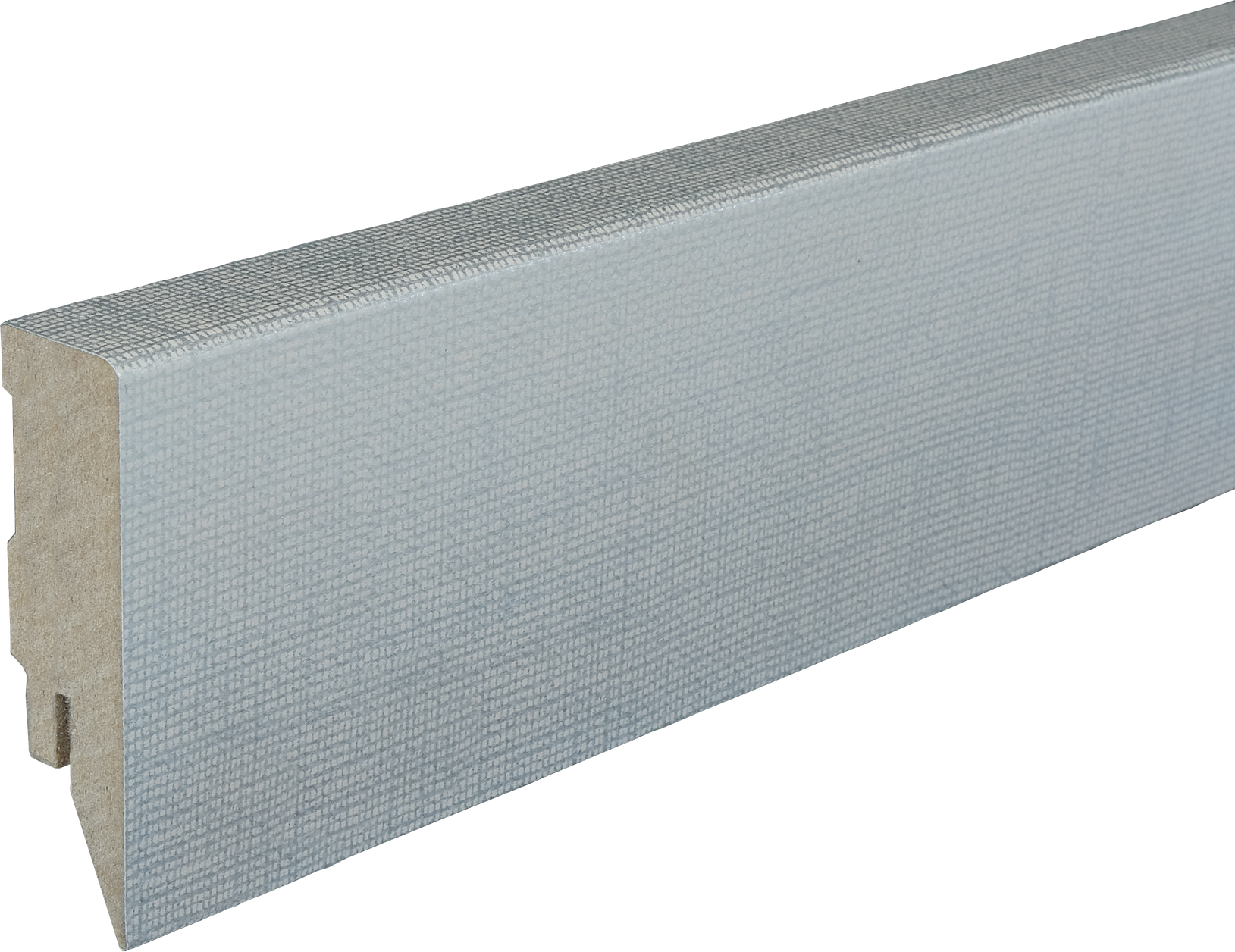 Sockelleiste 'Topline' Stahl-Leinenoptik 2500 x 58 x 16 mm