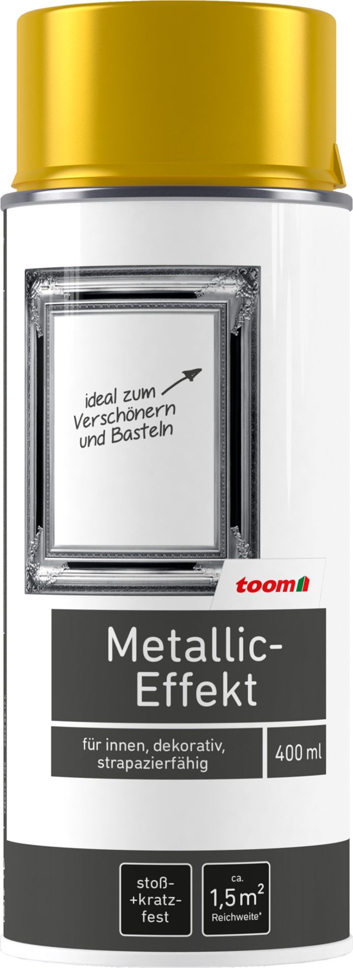 Thumbnail - toom Metallic-Effekt-Sprühlack gold glänzend 400 ml