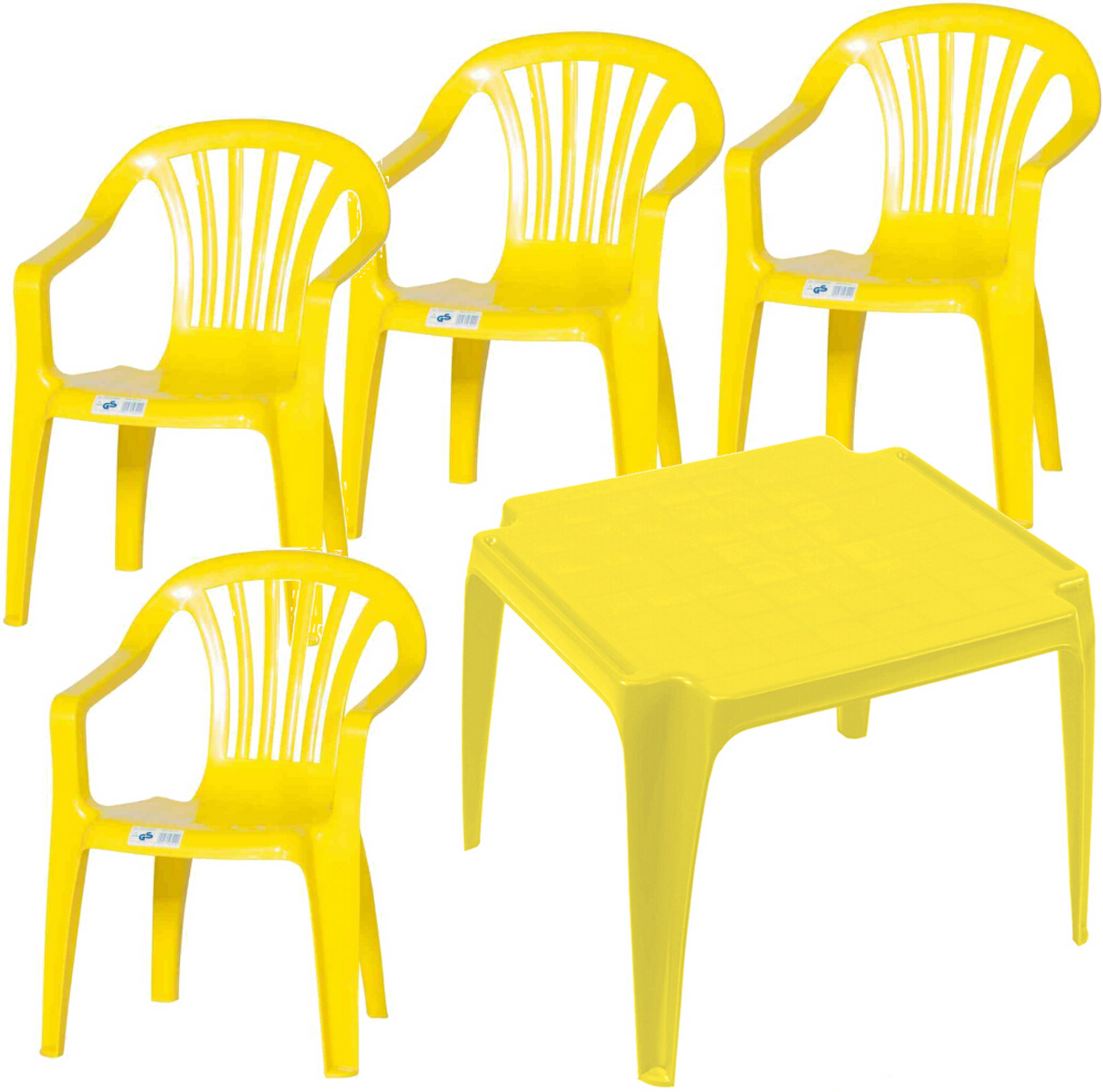 PROGARDEN Gartenmöbel-Set für Kinder 'Progarden' gelb 5-teilig
