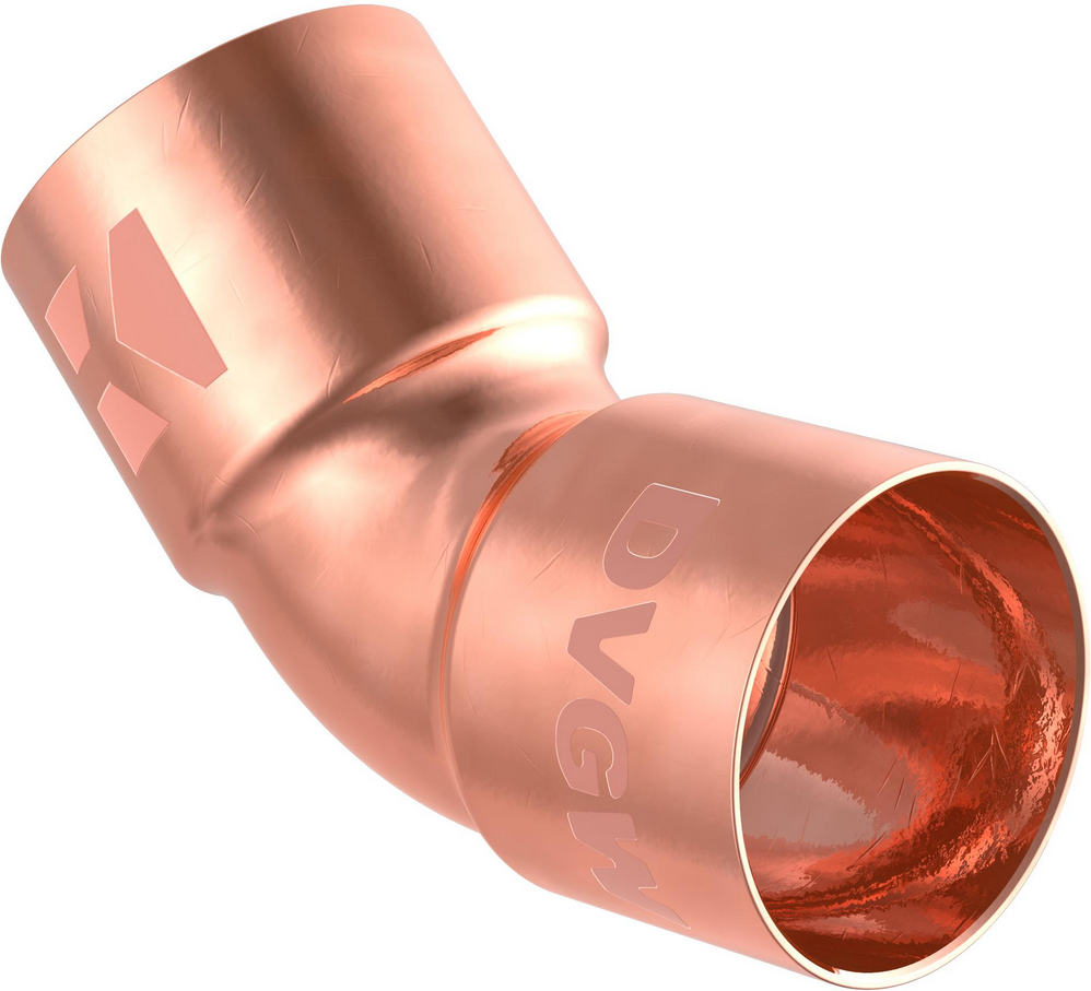 Thumbnail - Kirchhoff Kupferrohrbogen 45°-Lötfitting Ø 15 mm