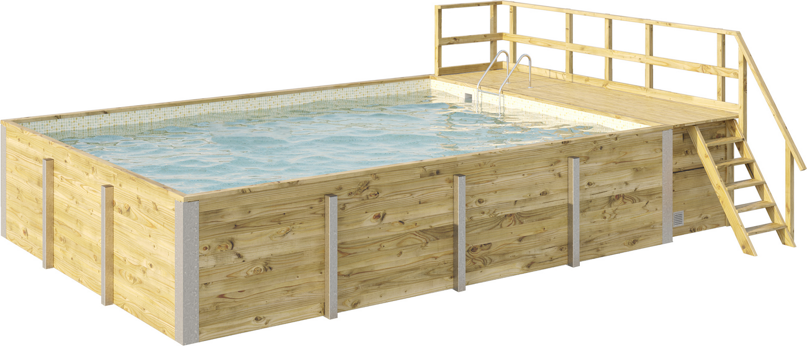 Weka Massivholz-Pool '595' 416 x 203 x 644 cm