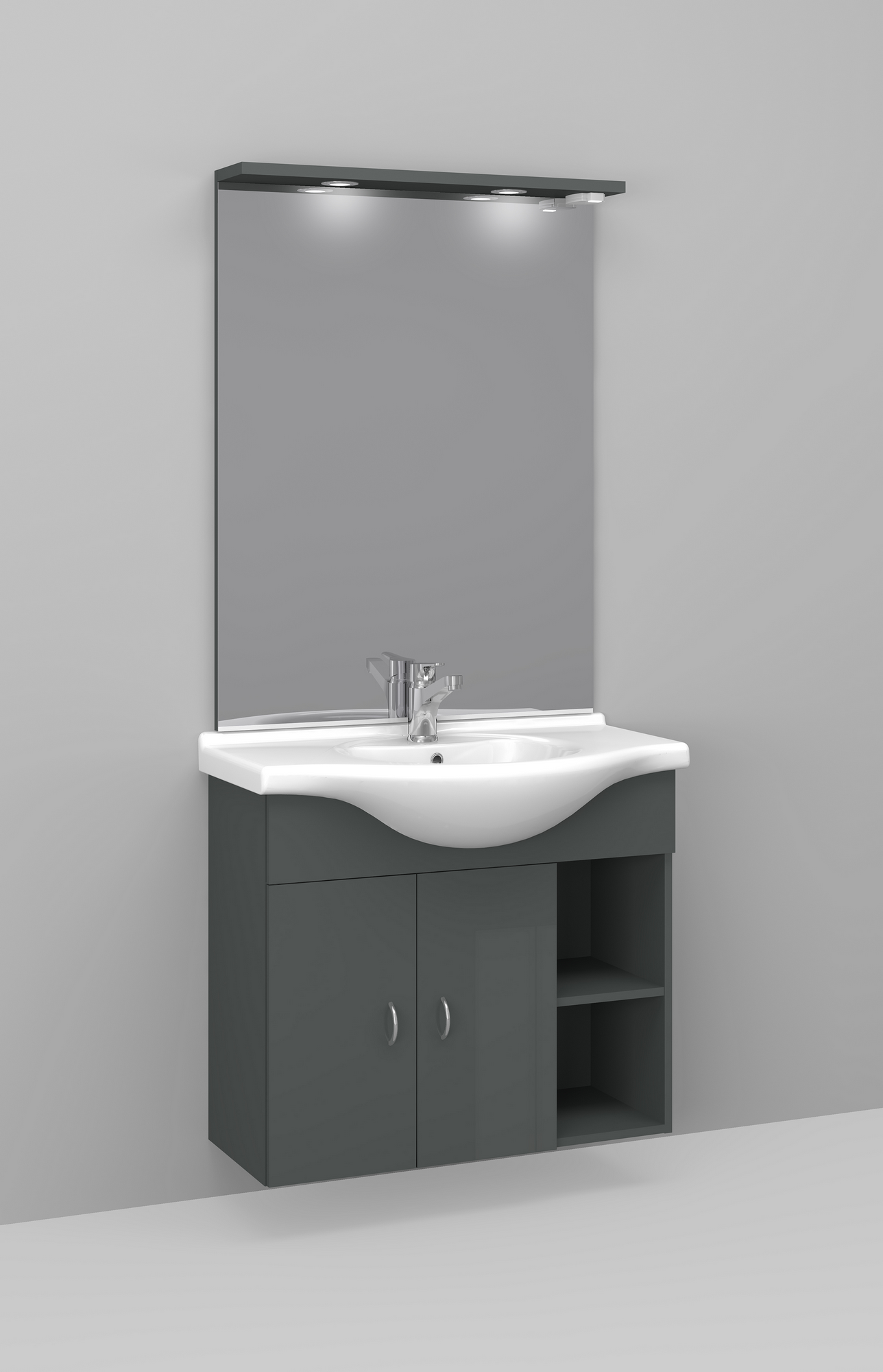 Astor Badmöbelset 'Jesolo' 3-teilig anthrazit