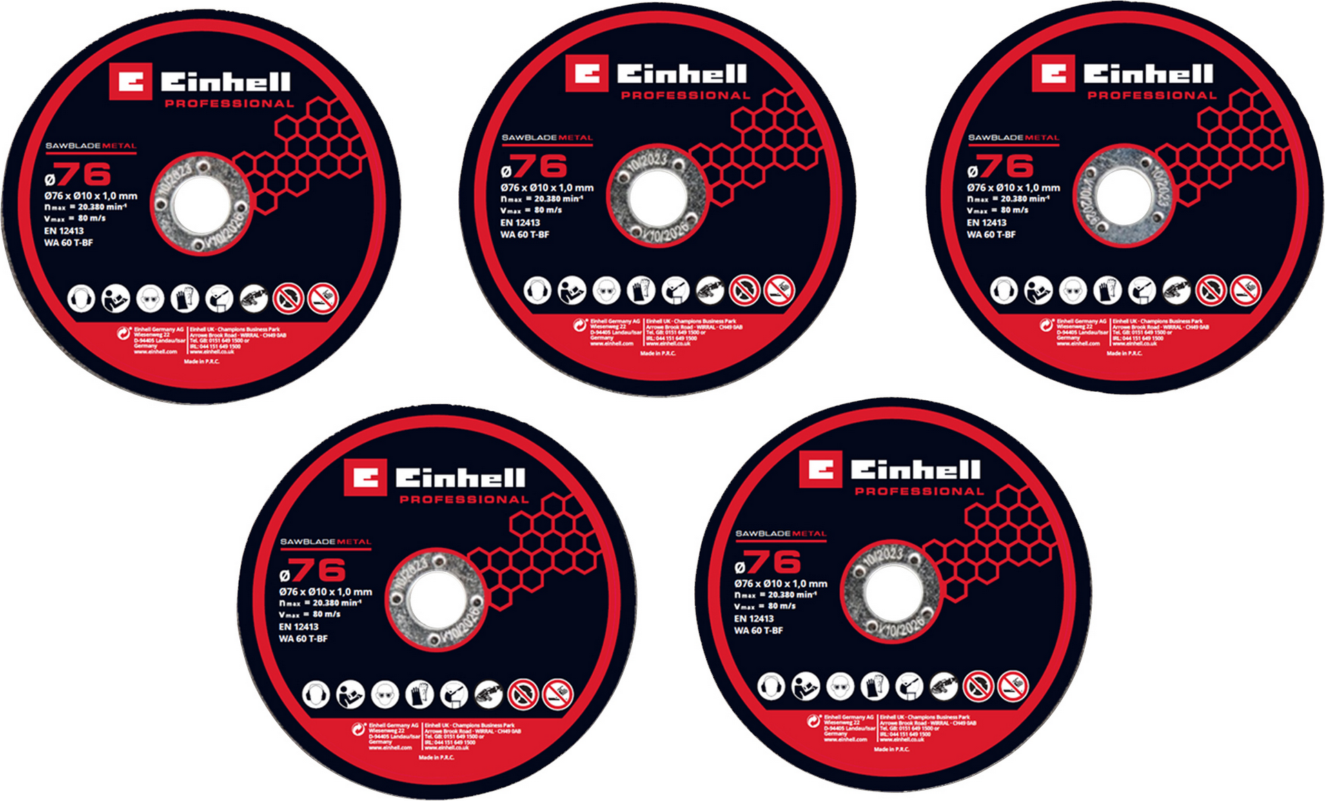Einhell Trennscheiben-Set 76 mm 5 Stk.
