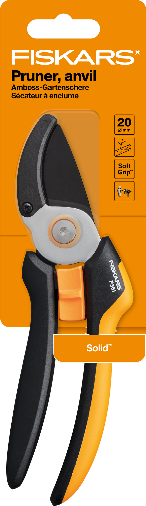 Thumbnail - Fiskars Gartenschere Amboss 'Solid' P361 , 20,1 cm Größe L