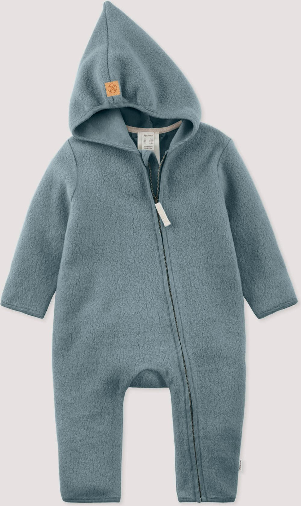 hessnatur Baby Fleece Overall aus Bio-Baumwolle - blau - Größe 74/80