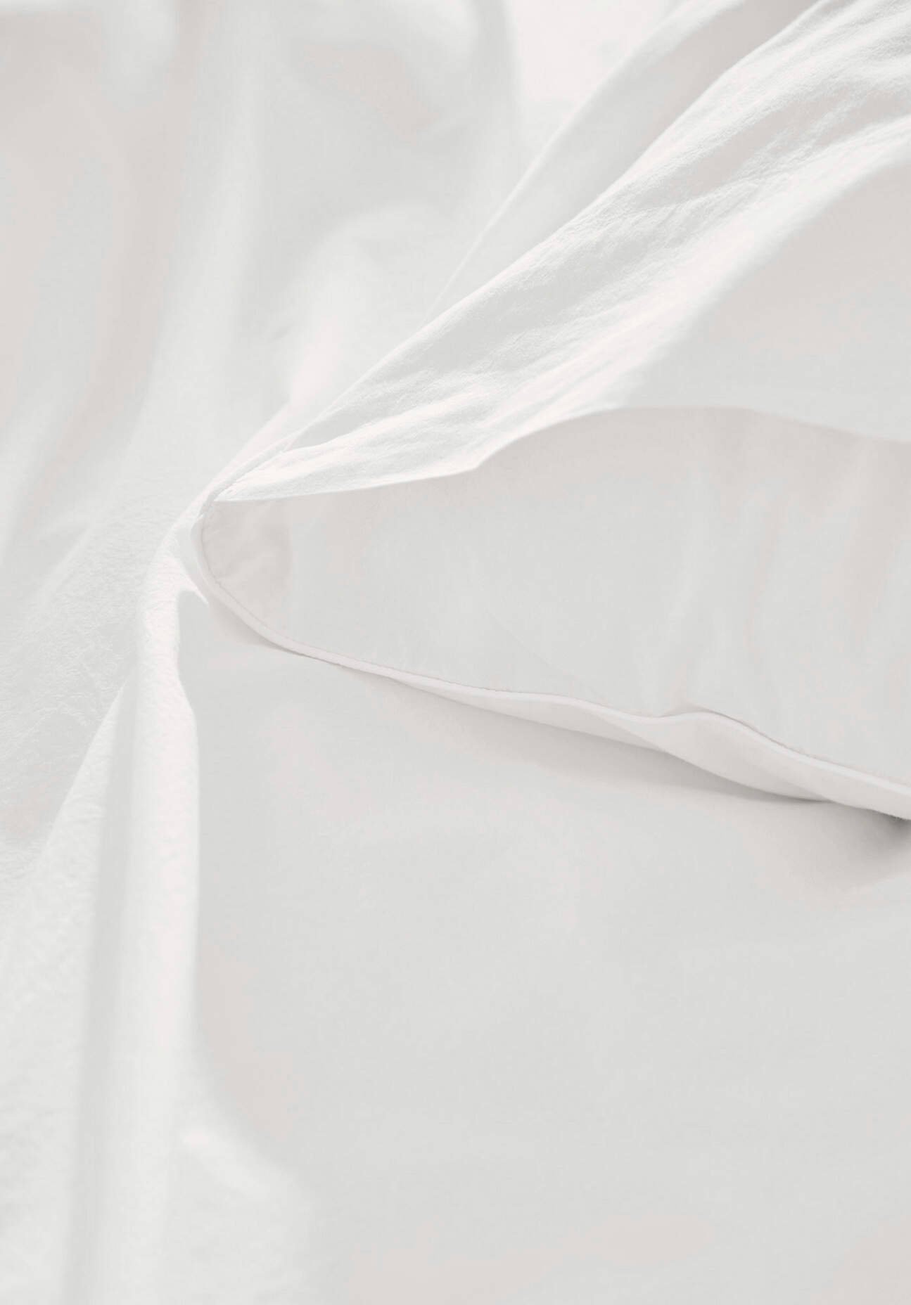 hessnatur Perkal Bettwäsche-Set aus Bio-Baumwolle - weiß - Größe 200x200 / 2x80x80 cm