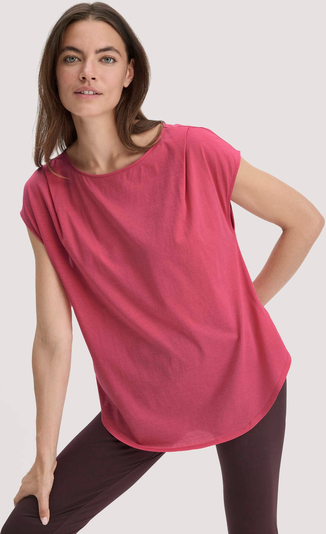 hessnatur Loungewear Shirt Relaxed ACTIVE LIGHT aus Bio-Baumwolle - lila - Größe 40