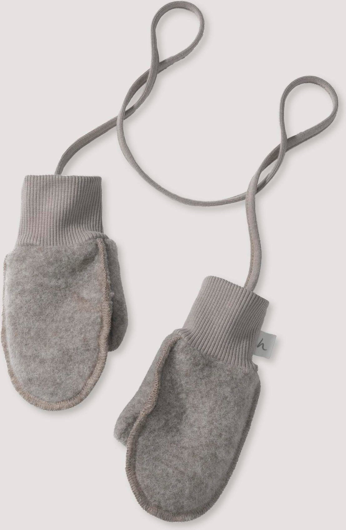 hessnatur Baby Wollfleece Fäustlinge aus Bio-Merinowolle - grau - Größe 74/80-86/92