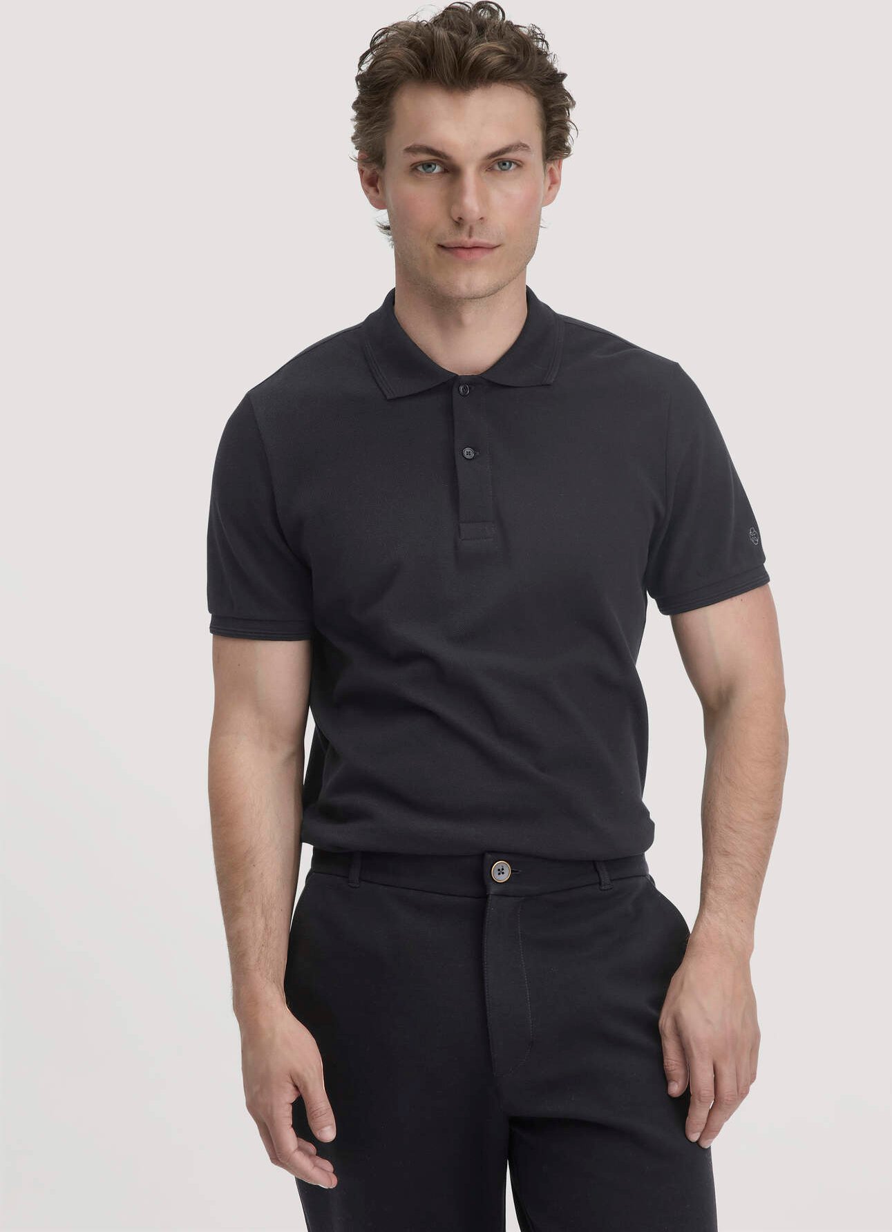 hessnatur Herren Piqué Polo Regular aus Bio-Baumwolle - schwarz - Größe 52