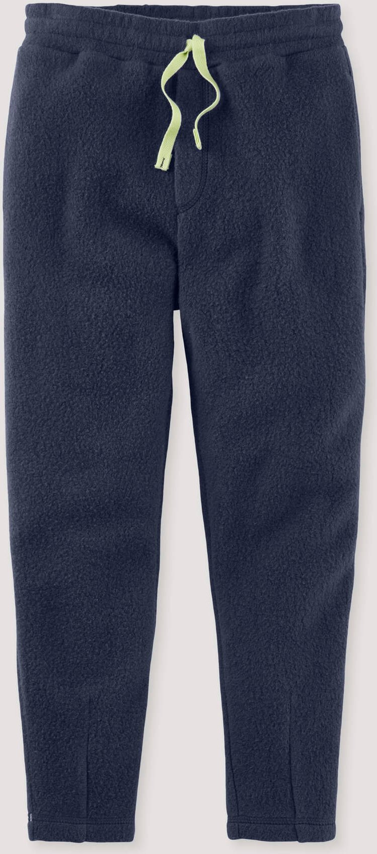 hessnatur Kinder Fleece Hose aus Bio-Baumwolle - blau - Größe 122/128