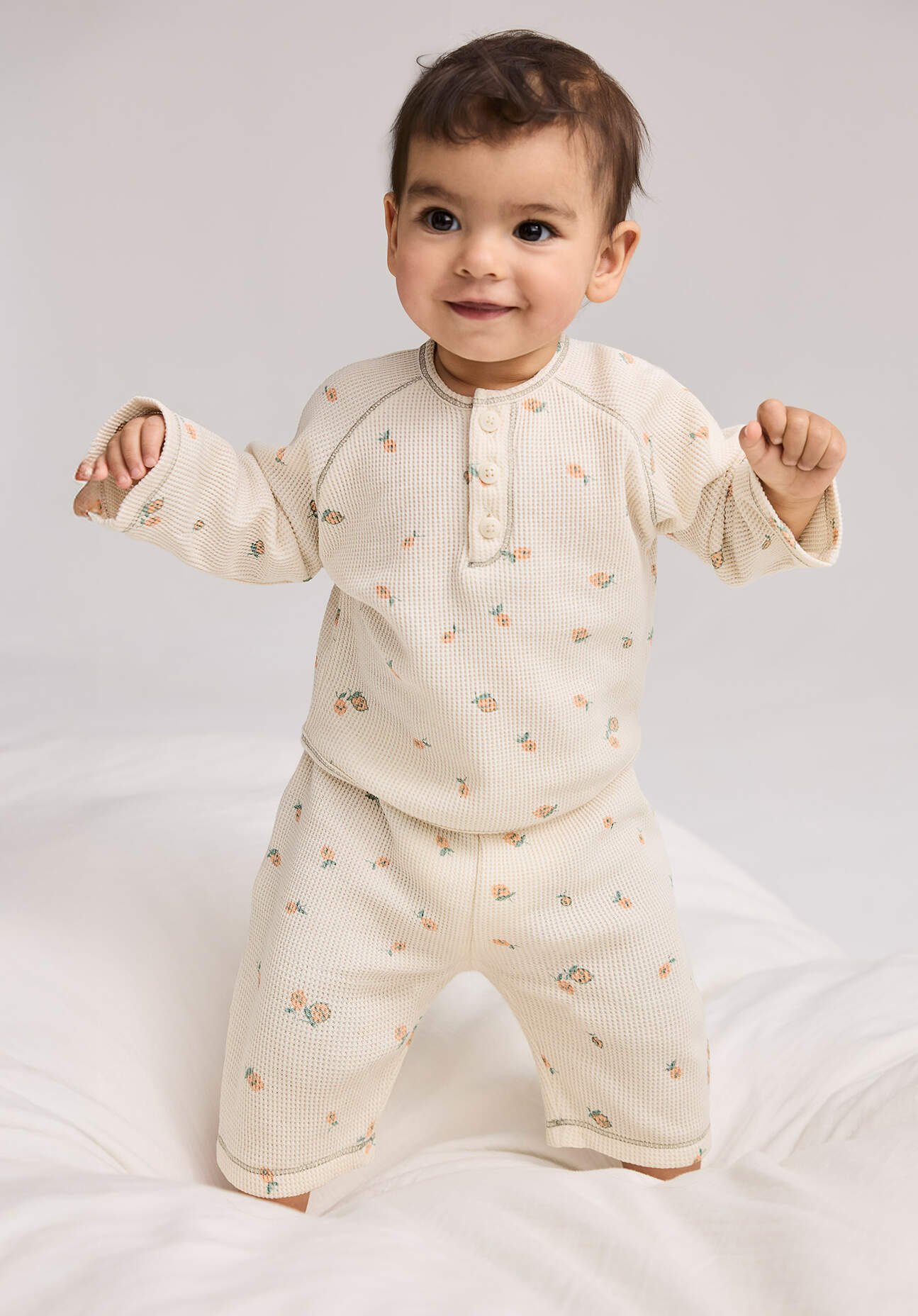 hessnatur Baby Piqué Erstlingsset aus Bio-Baumwolle - natur - Größe 62/68