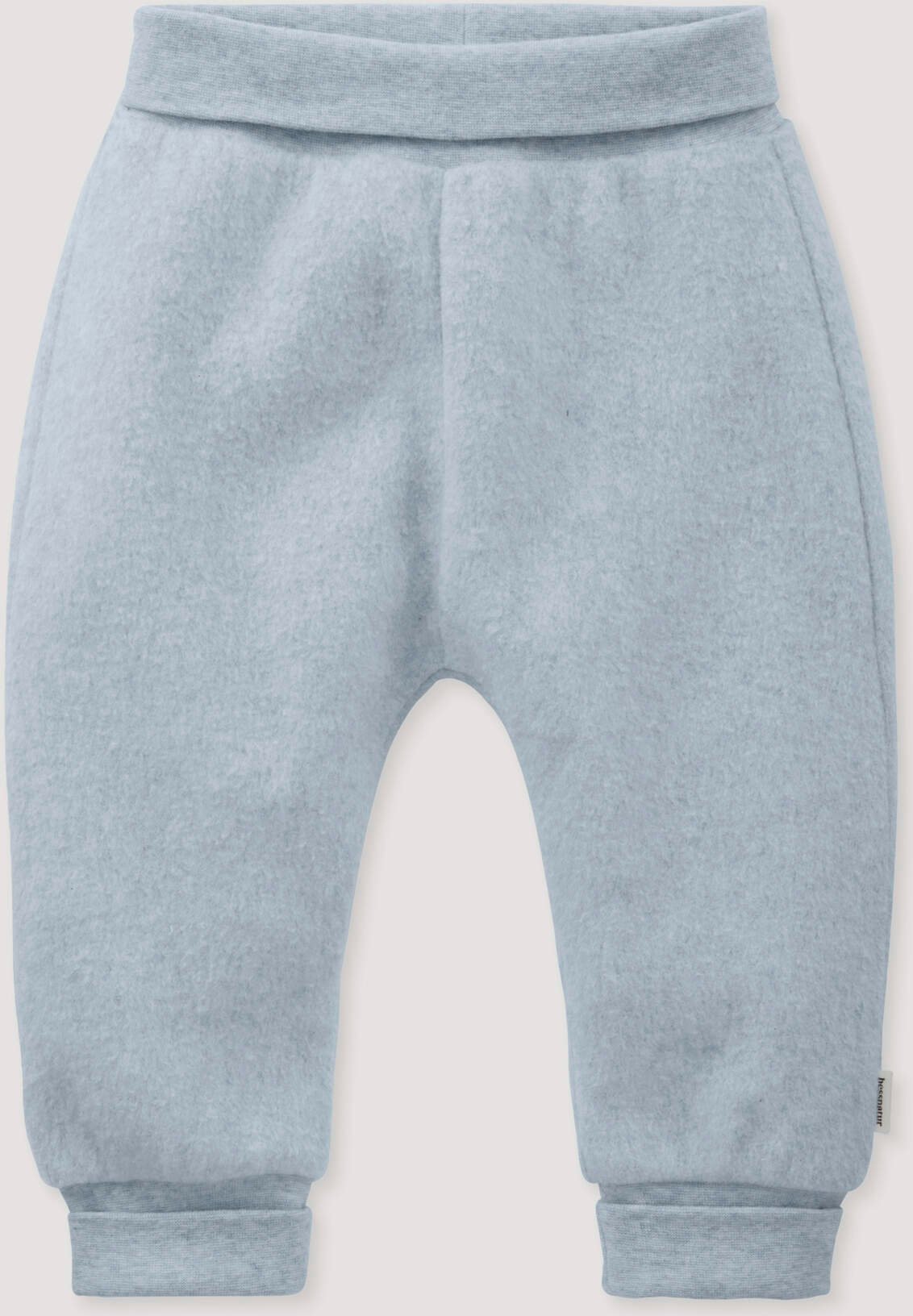 hessnatur Baby Softfleece Hose aus Bio-Baumwolle - blau - Größe 62/68