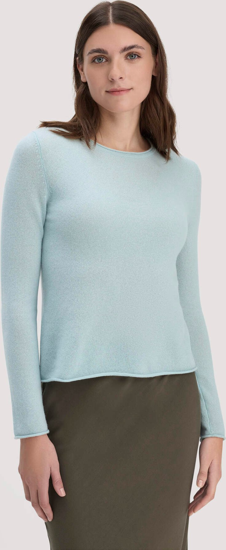hessnatur Damen FTC × HESSNATUR Pullover Regular aus Cashmere - grün - Größe XS