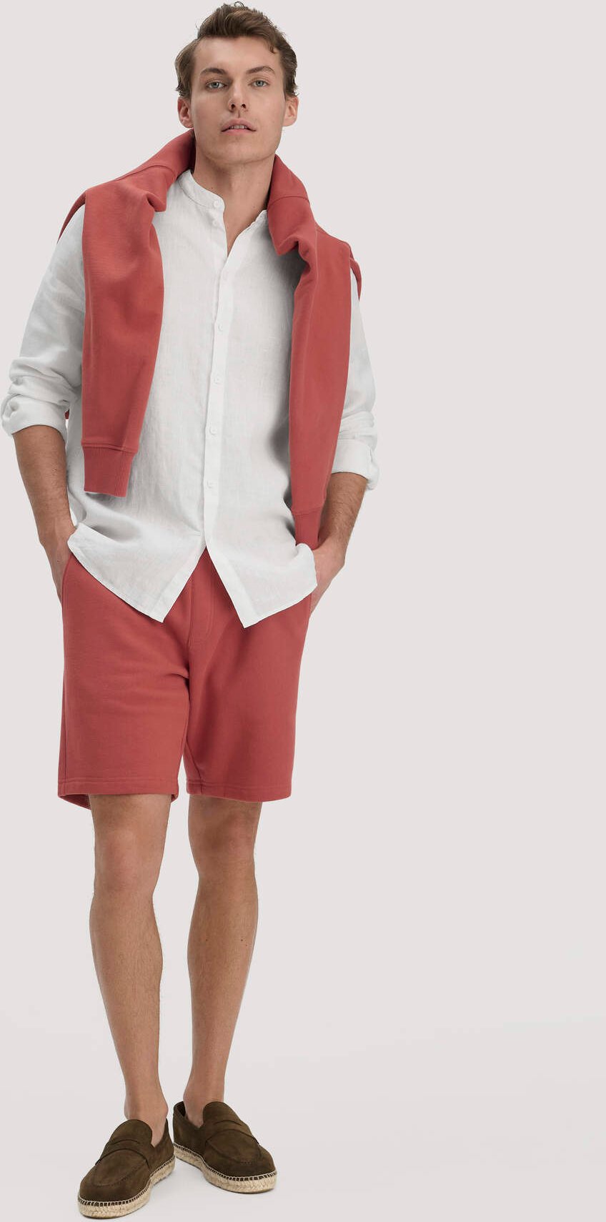 hessnatur Herren Sweat Shorts TRIAS Relaxed BETTER RECYCLING aus Bio-Baumwolle - braun - Größe XL